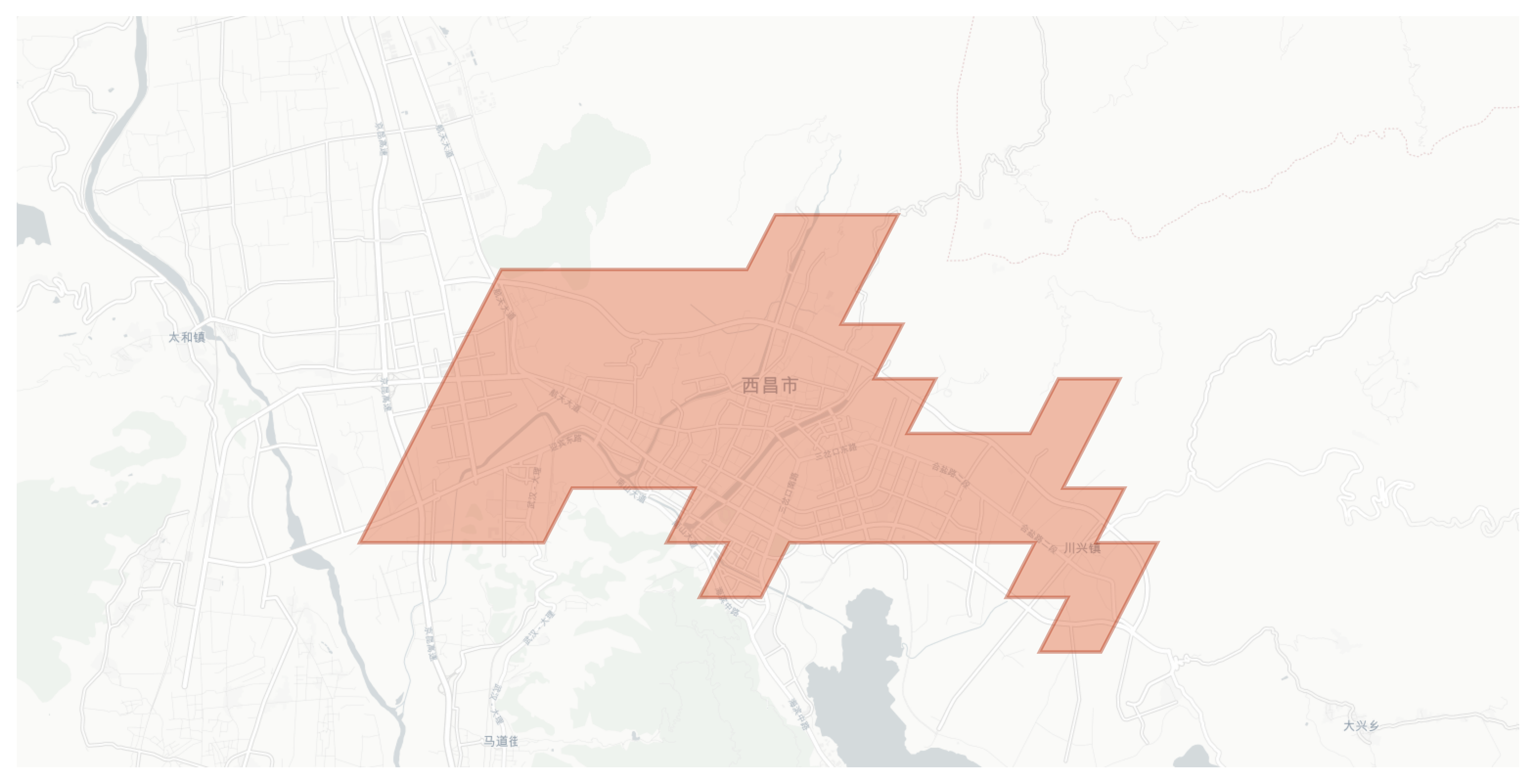Xichang geographic map