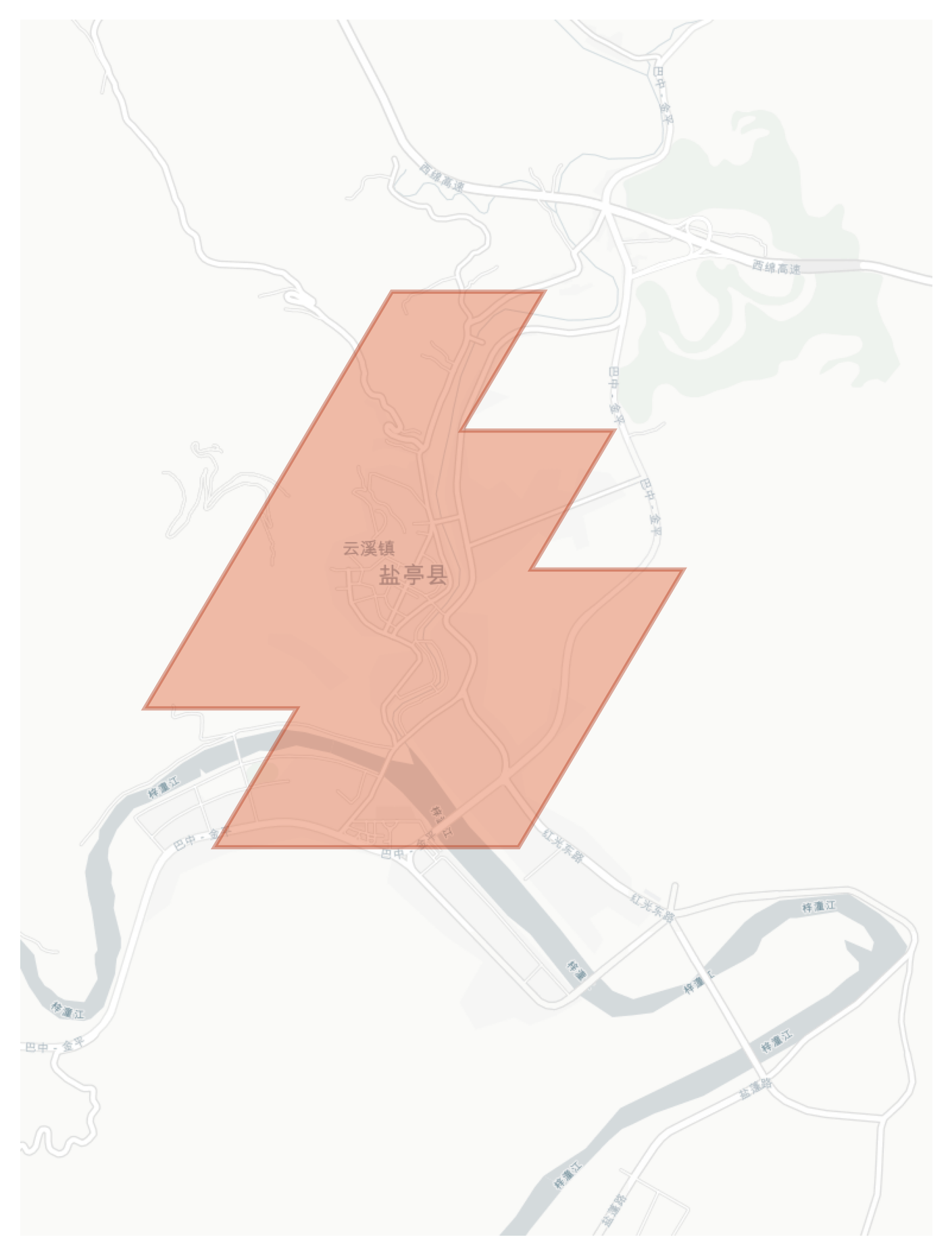 Yanting geographic map