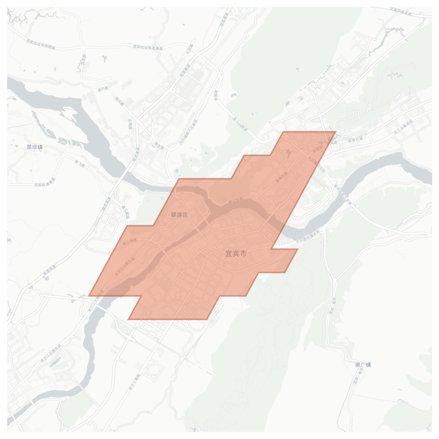Yibin geographic map
