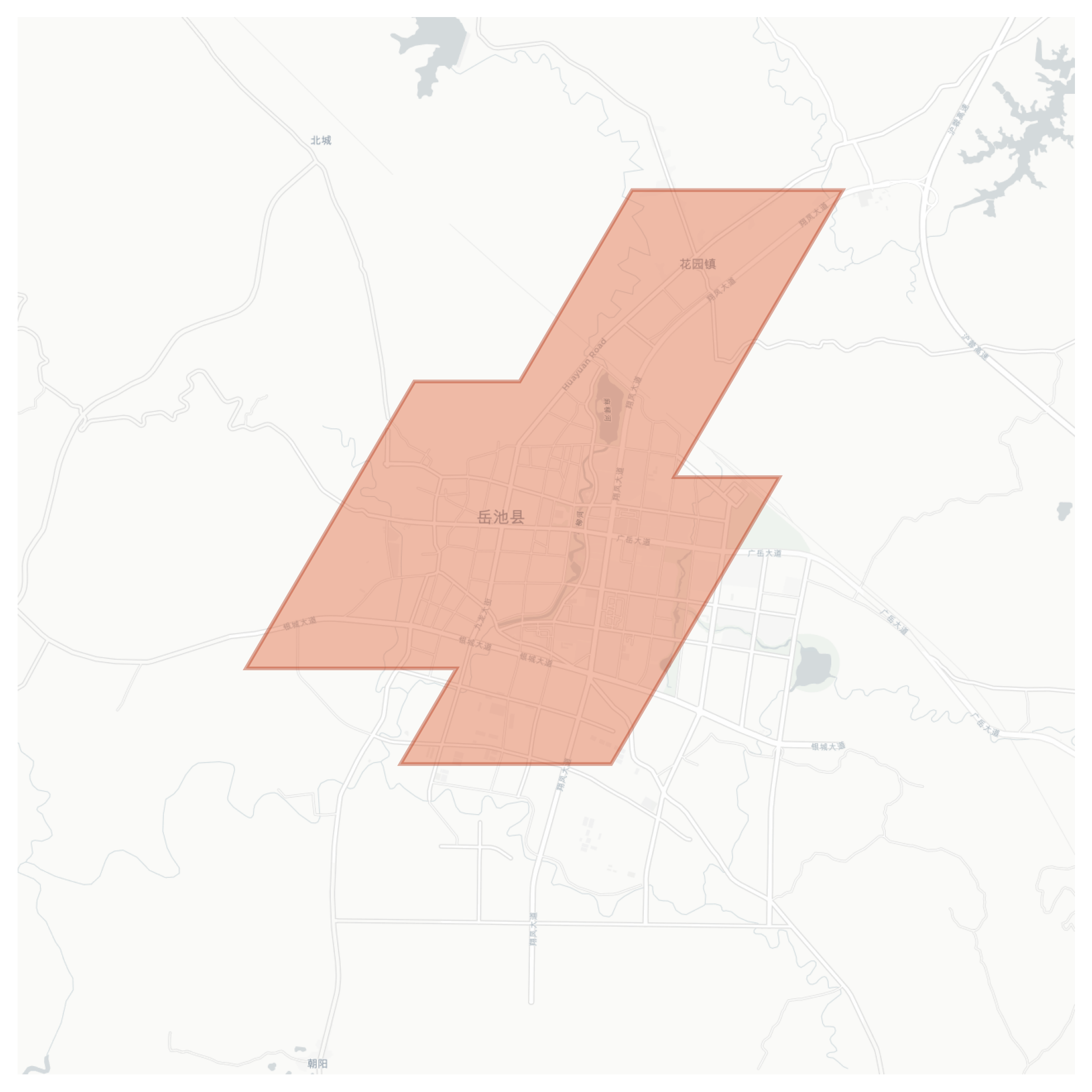 Yuechi geographic map