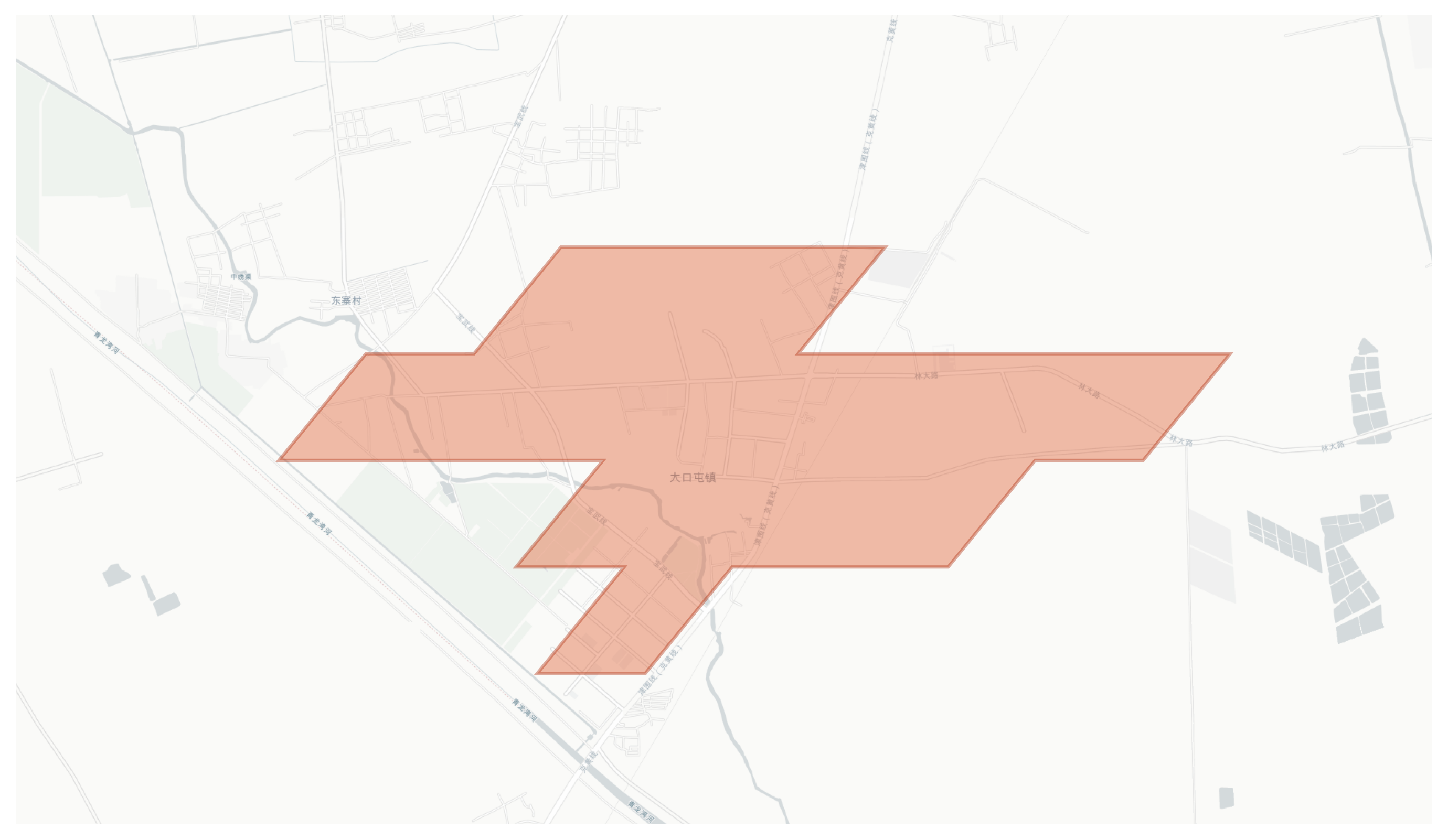 大口屯镇 geographic map