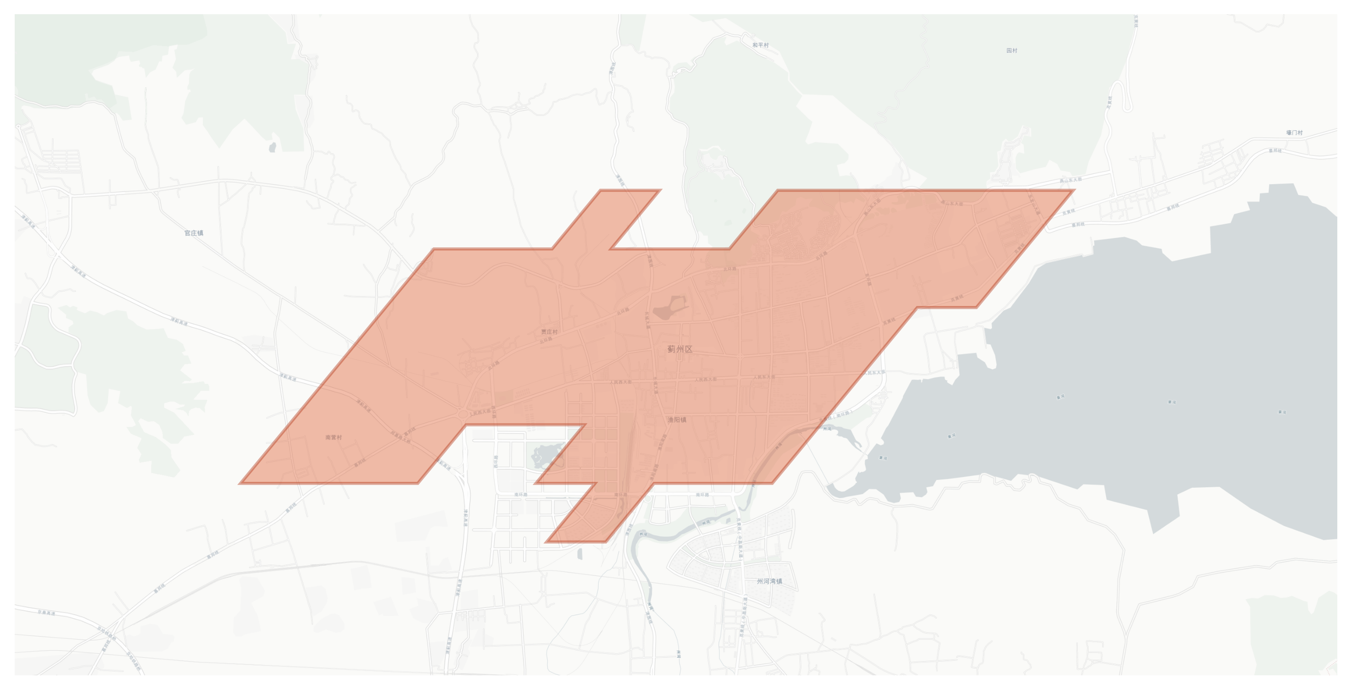 Jizhou geographic map