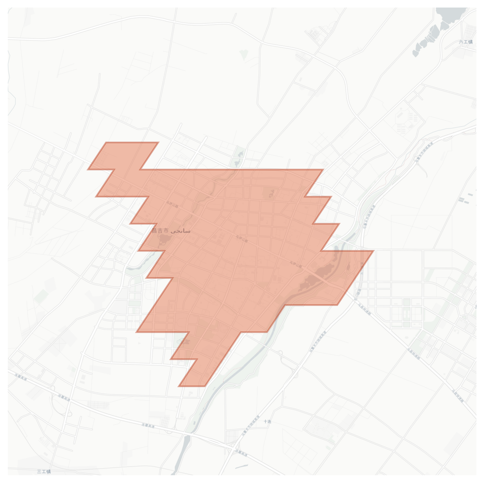Changji/Sanji geographic map