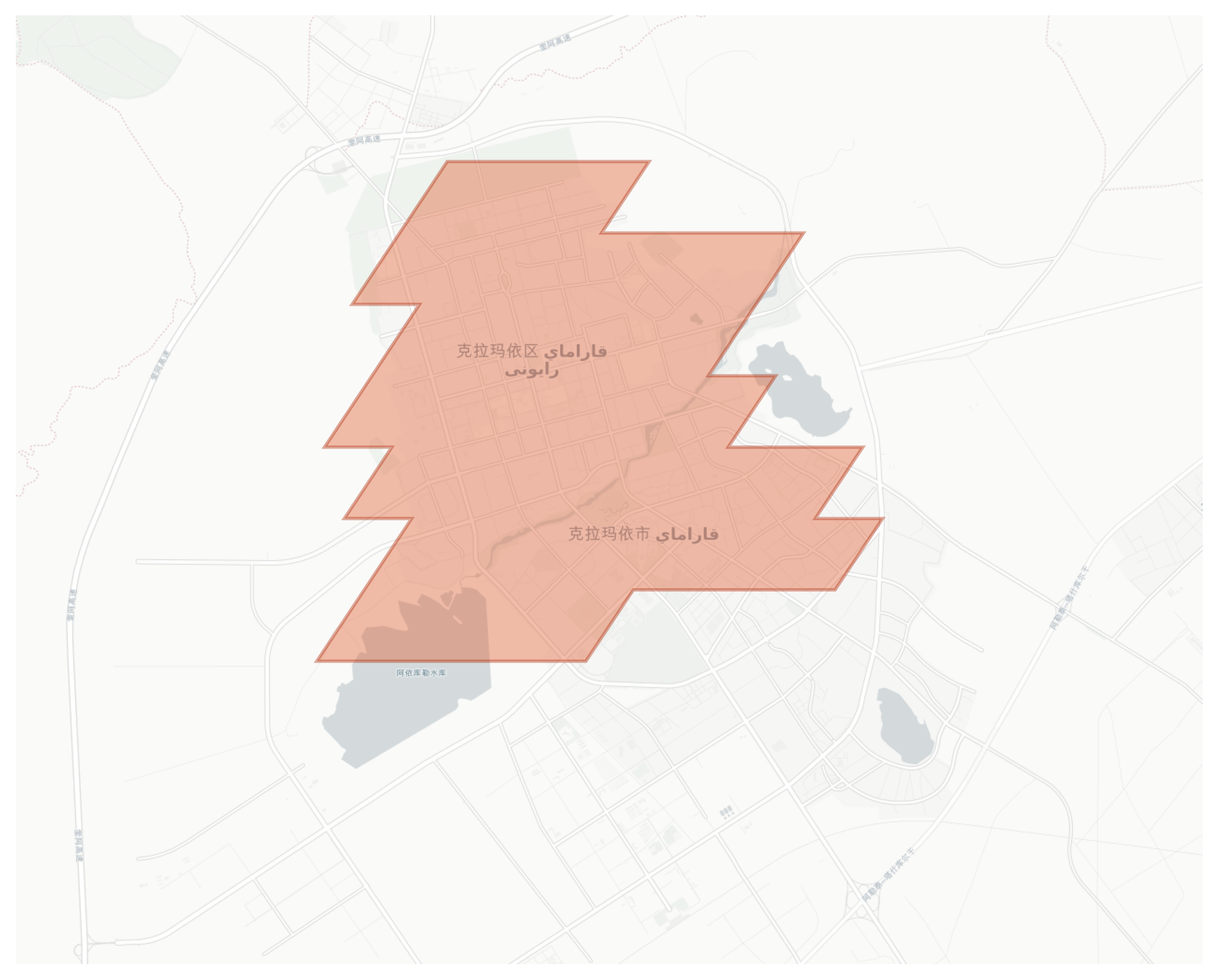Karamay geographic map