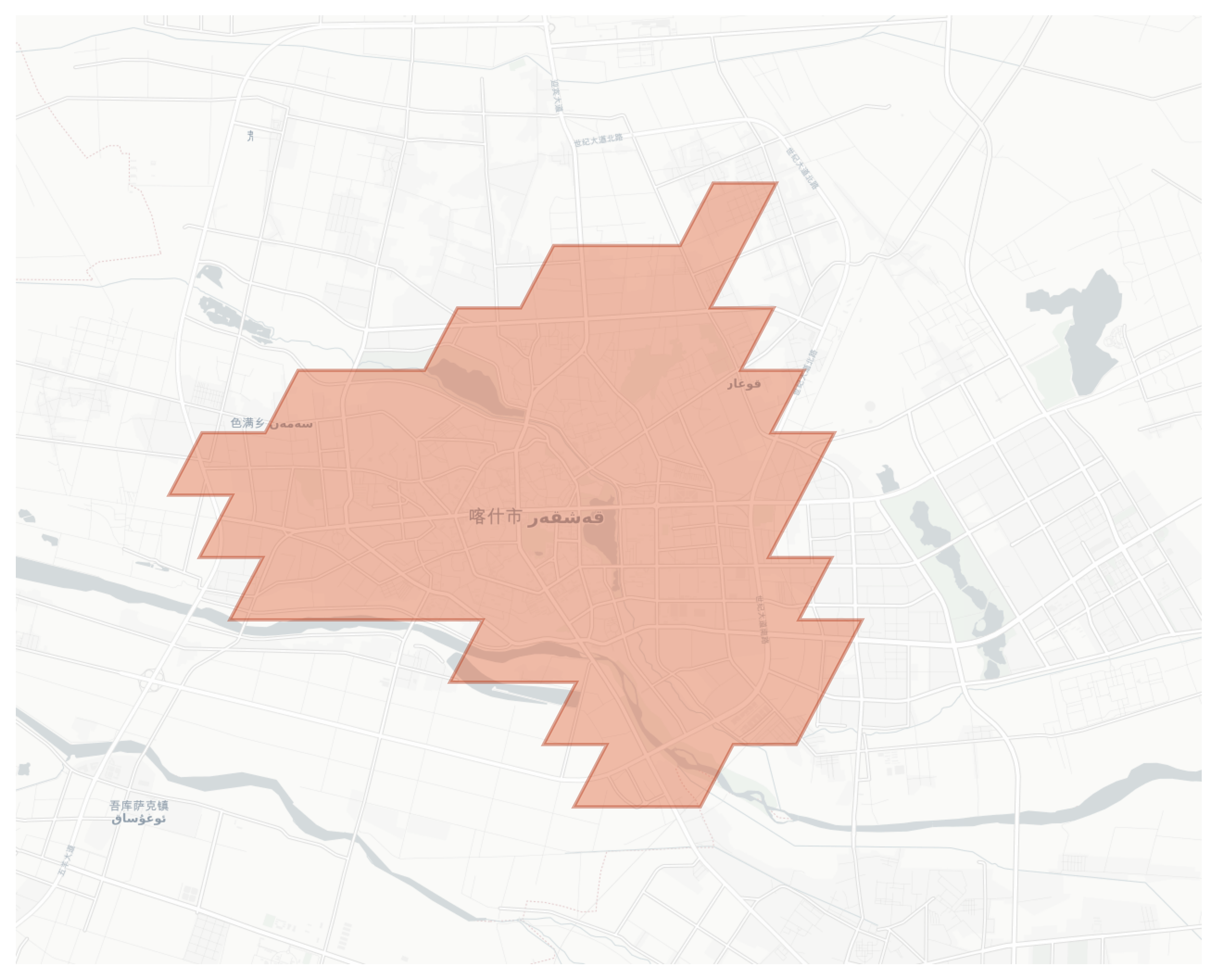 Kashgar geographic map