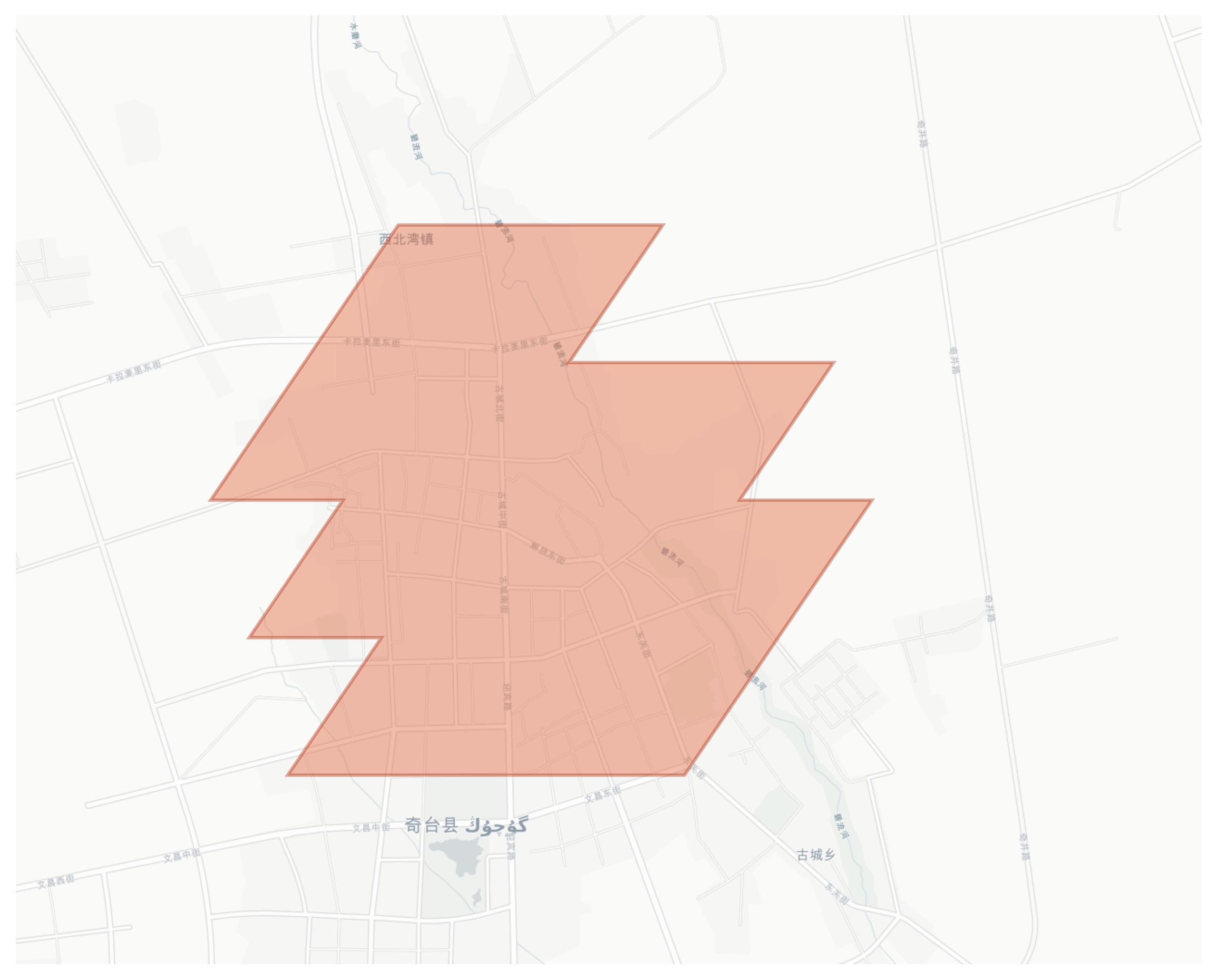 Qitai geographic map