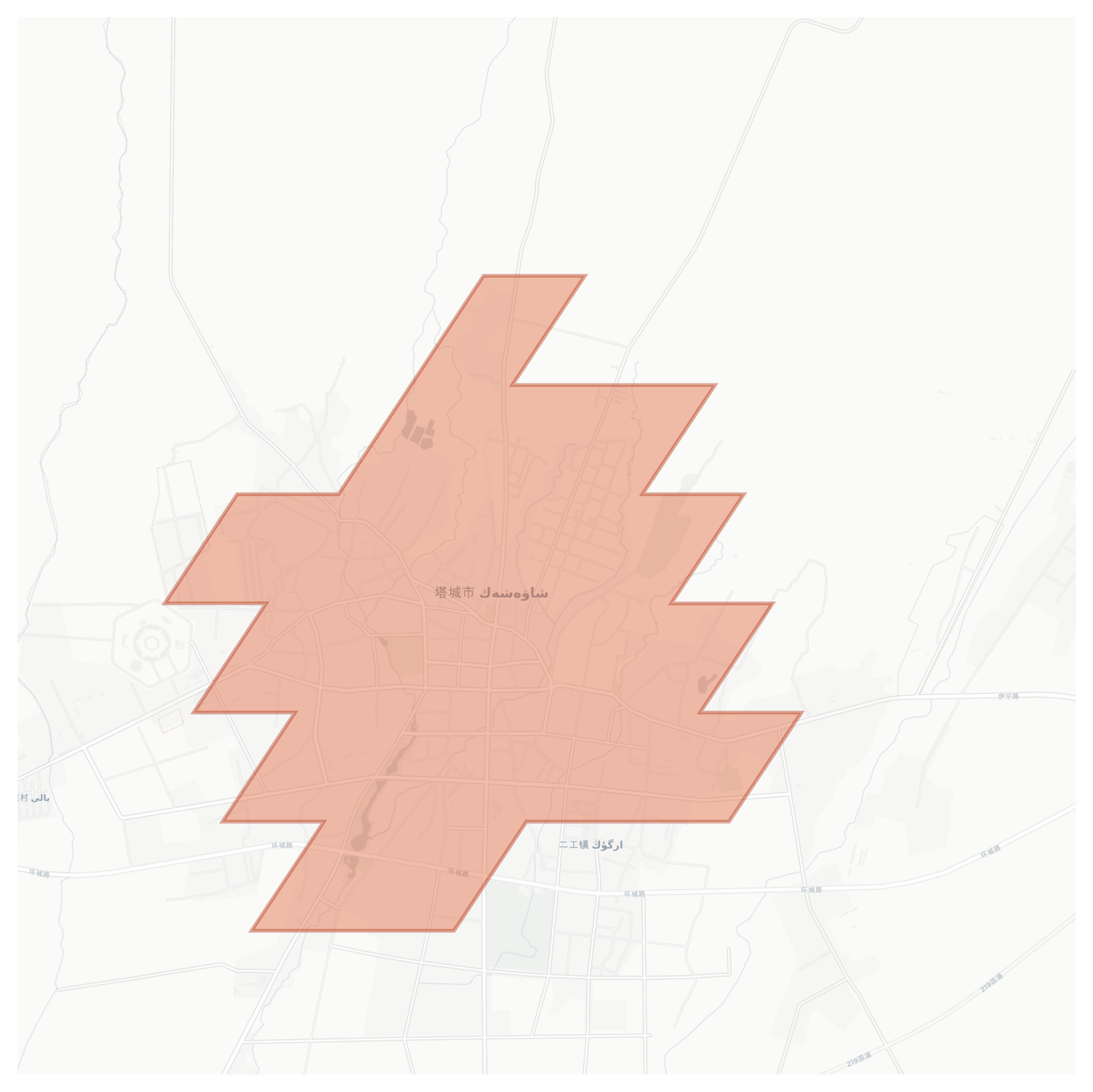 Tacheng geographic map