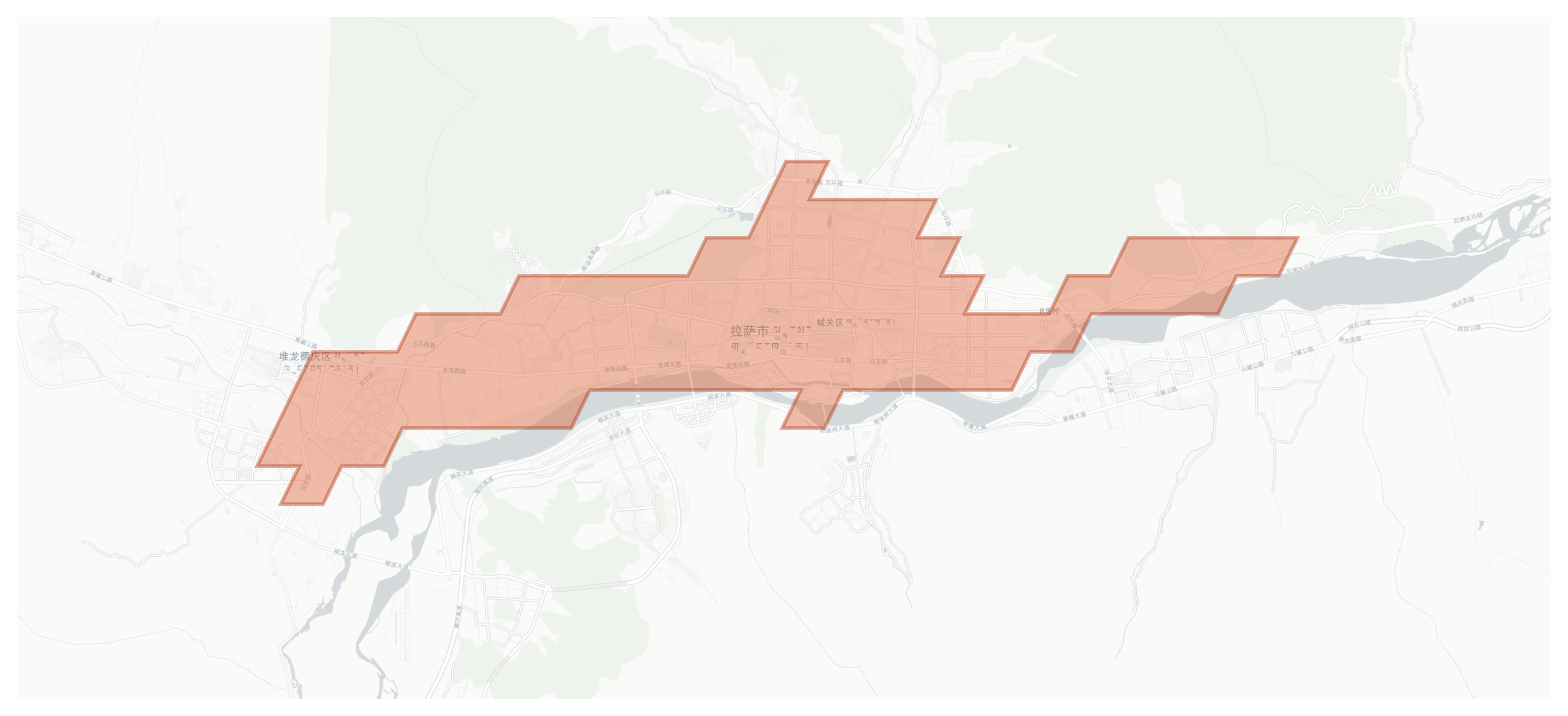 Lhasa geographic map