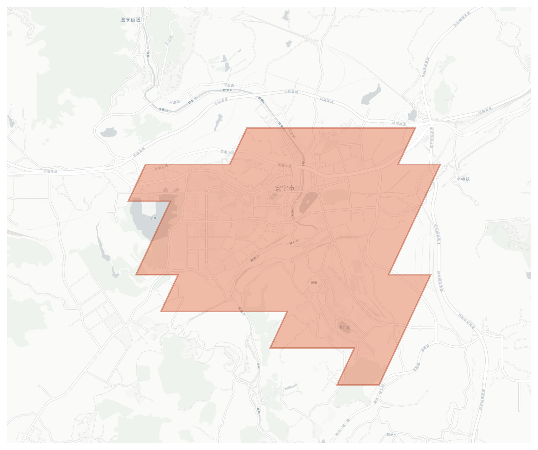 Anning geographic map