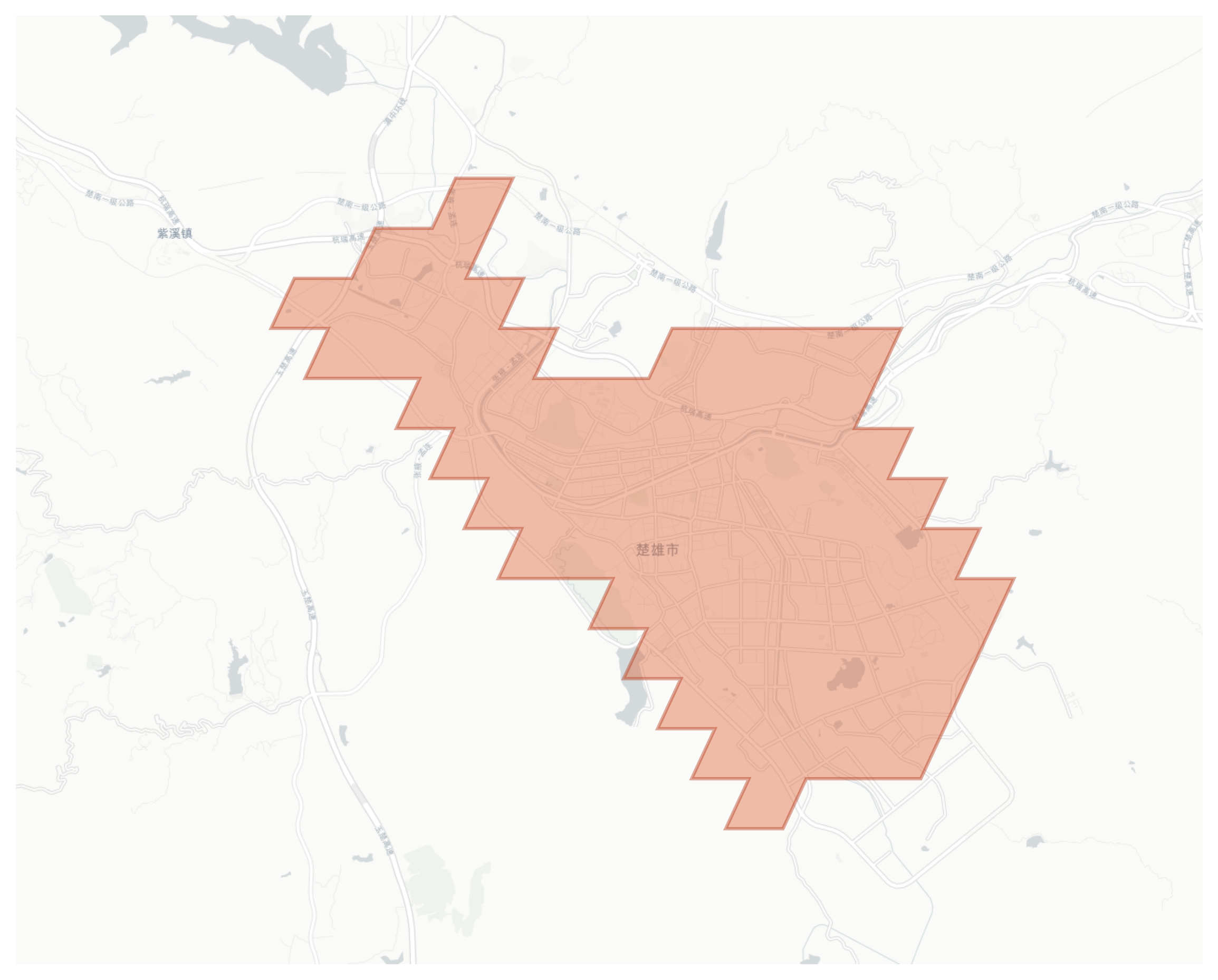Chuxiong geographic map