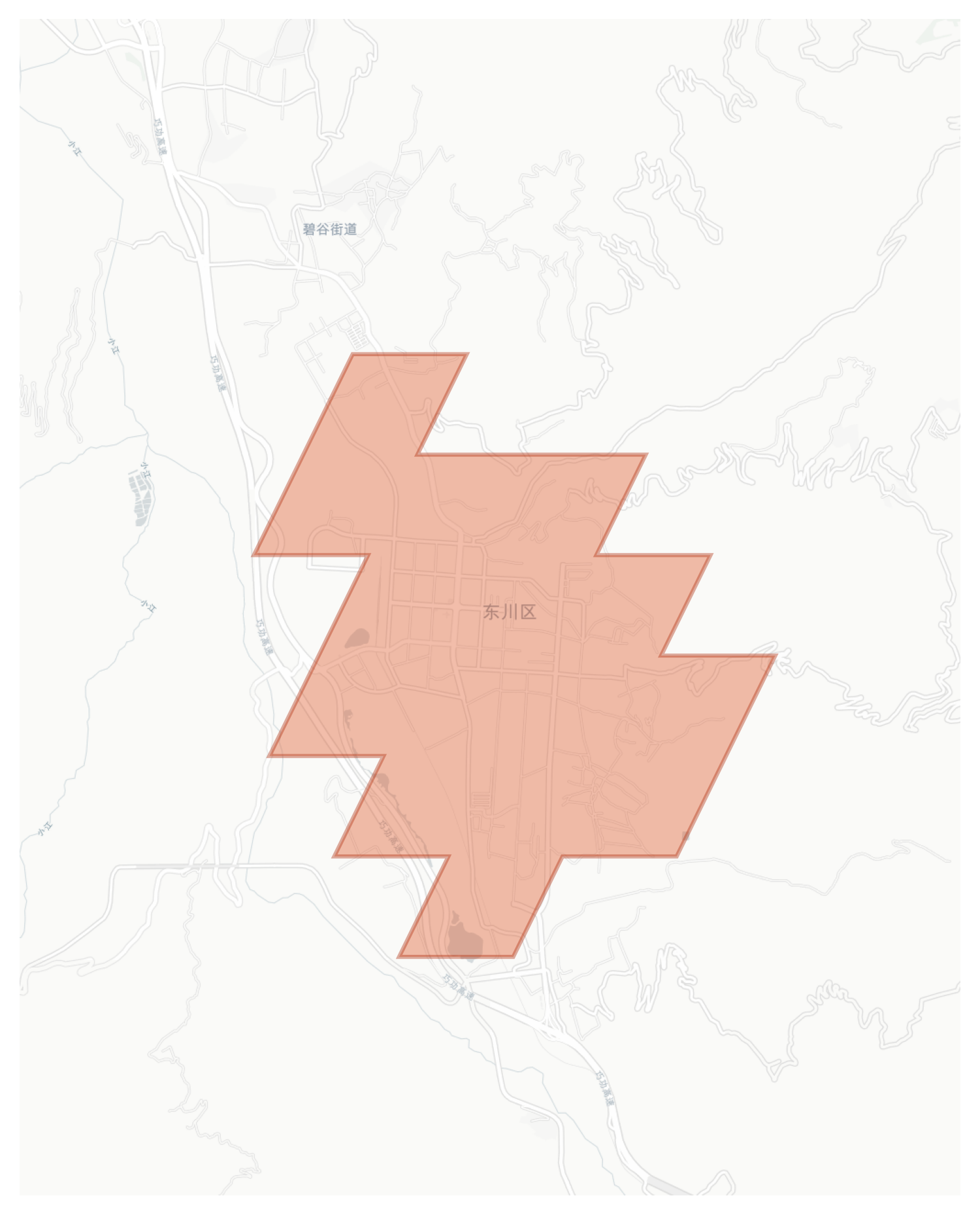 Dongchuan geographic map