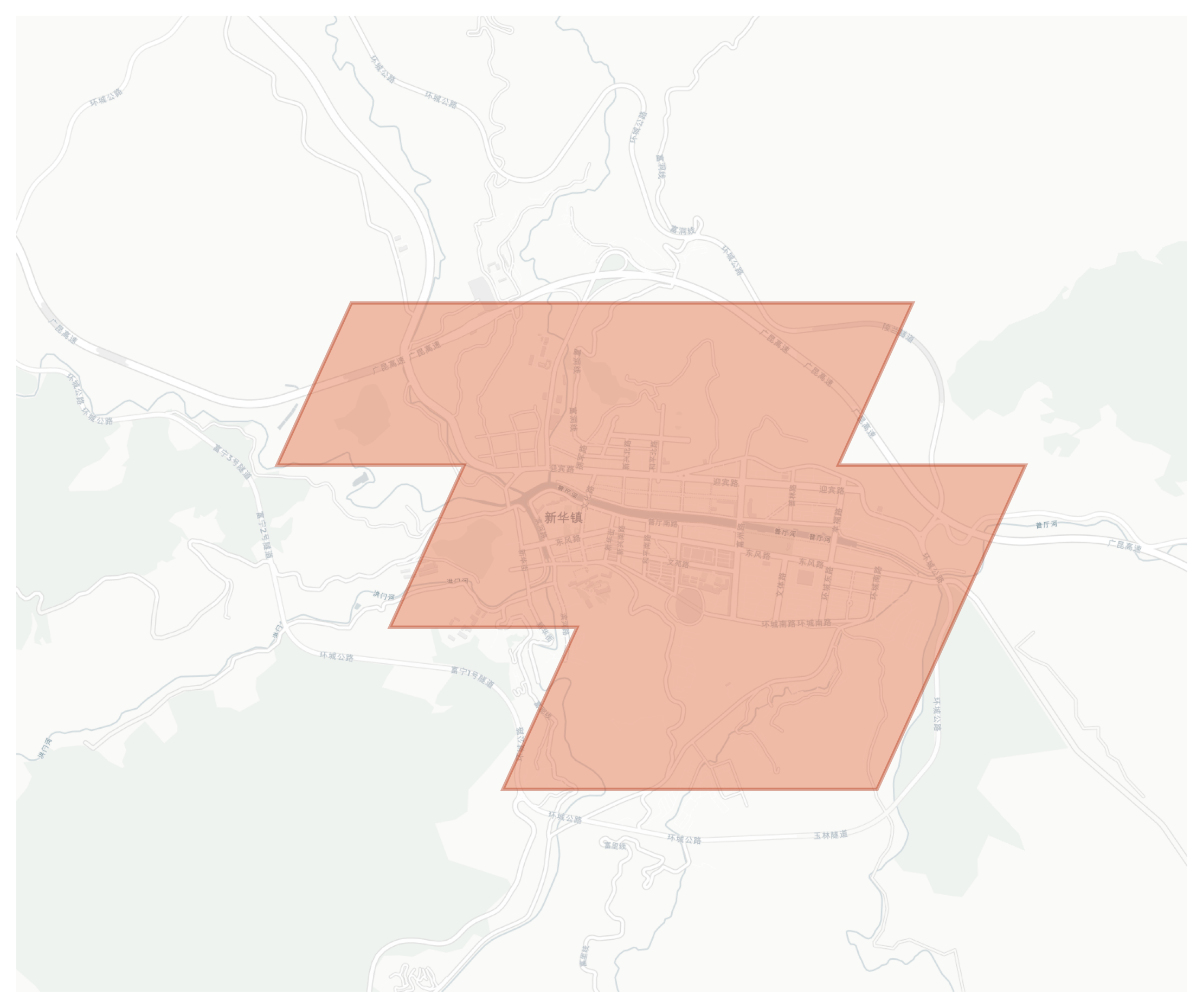 Funing geographic map