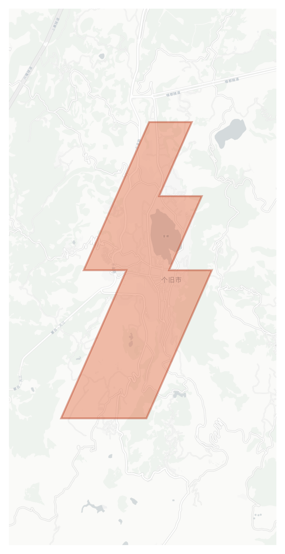 Gejiu geographic map