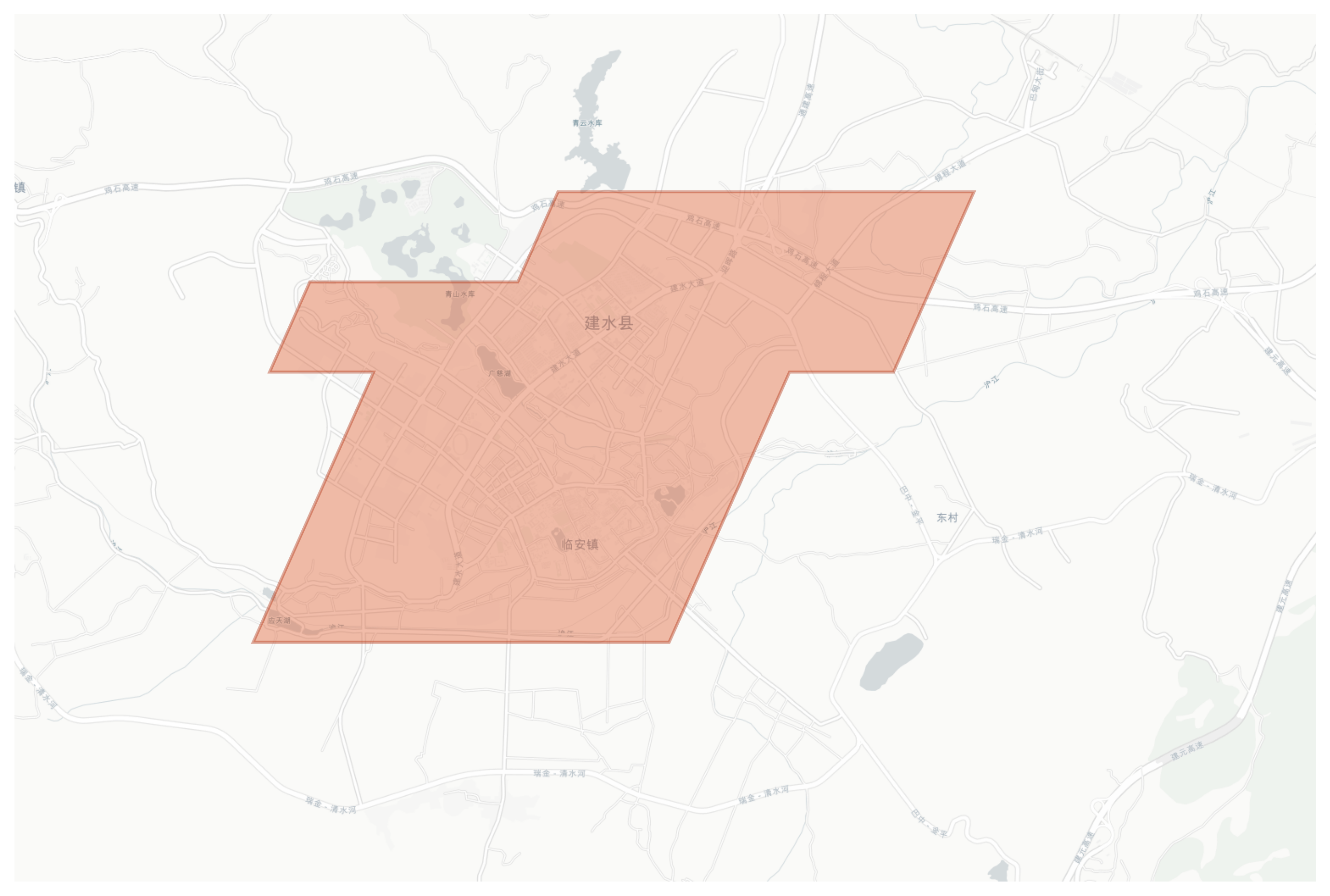 Jianshui geographic map