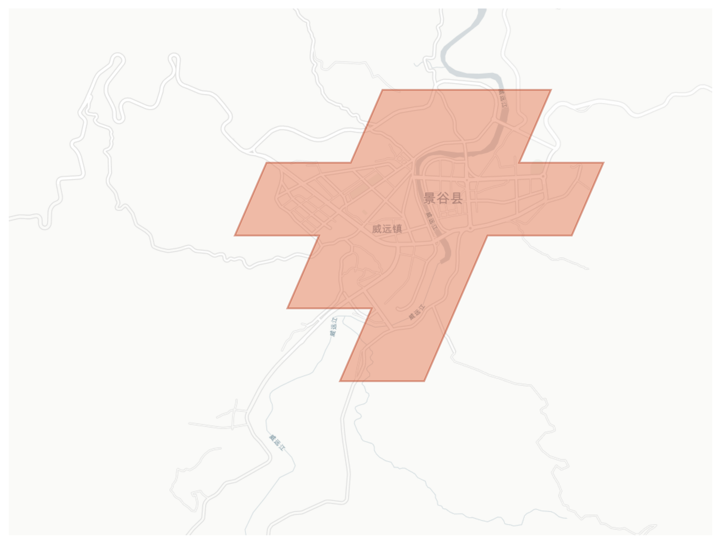 Jinggu geographic map