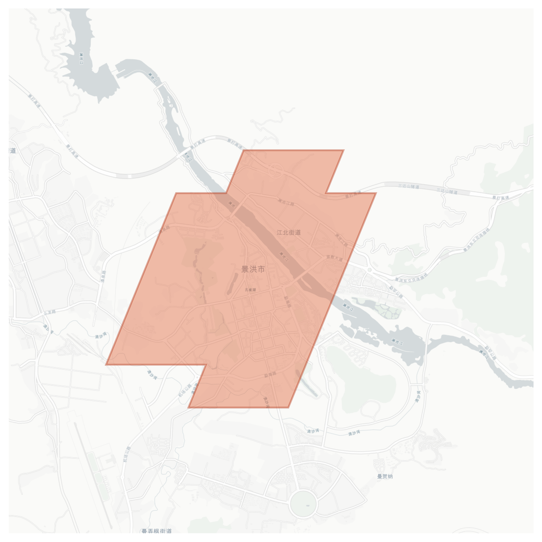 Jinghong geographic map