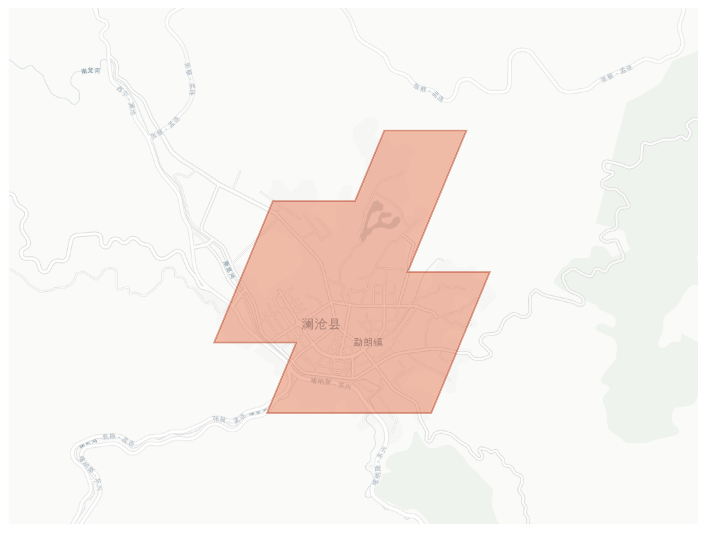 Lancang geographic map