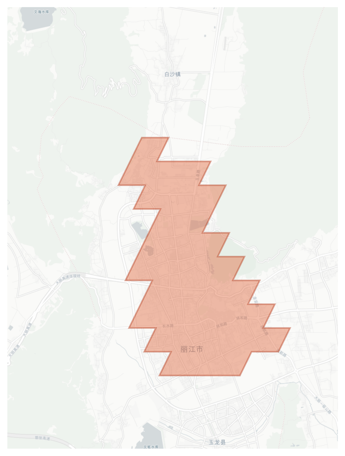 Lijiang geographic map