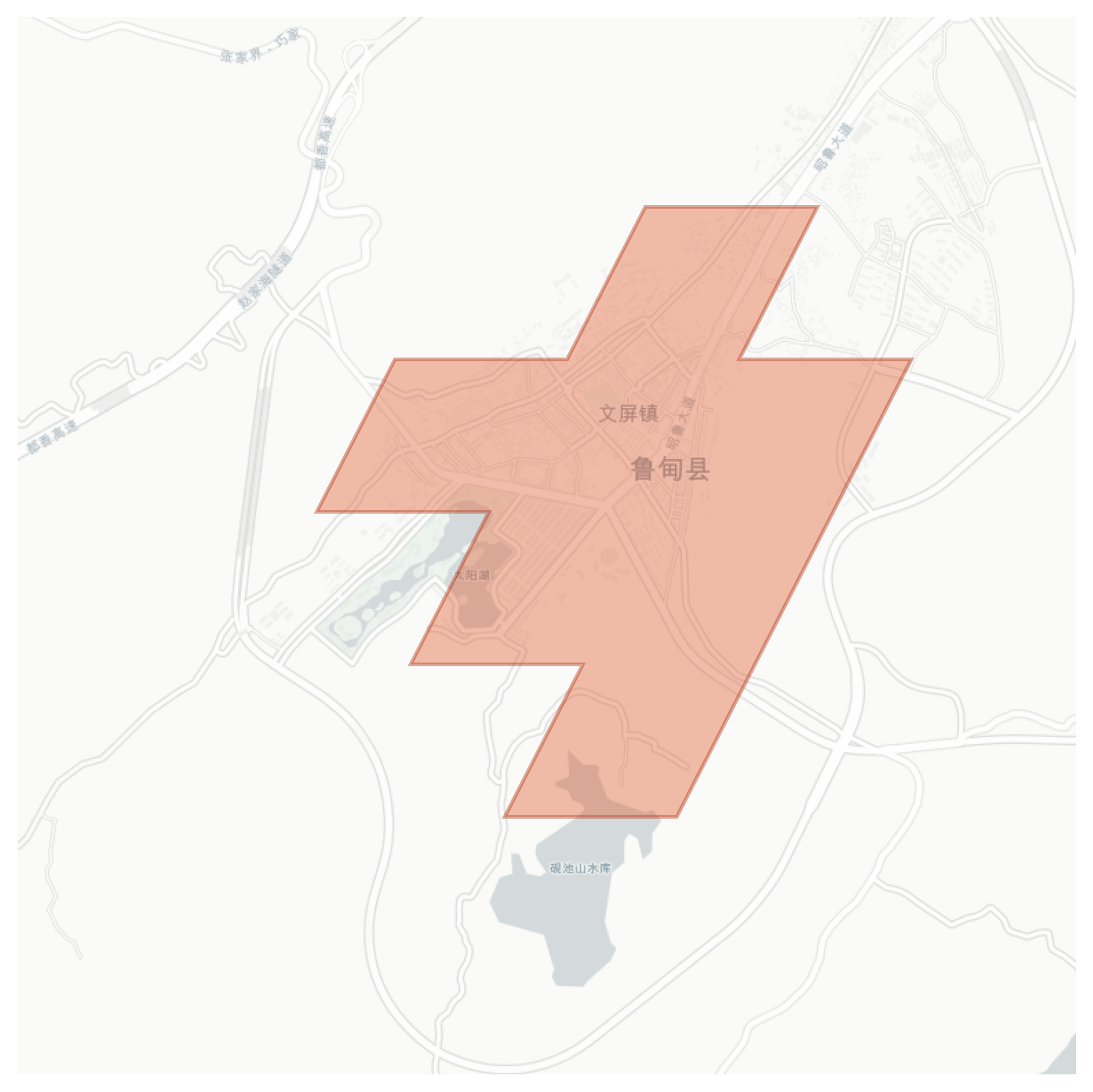 Ludian geographic map