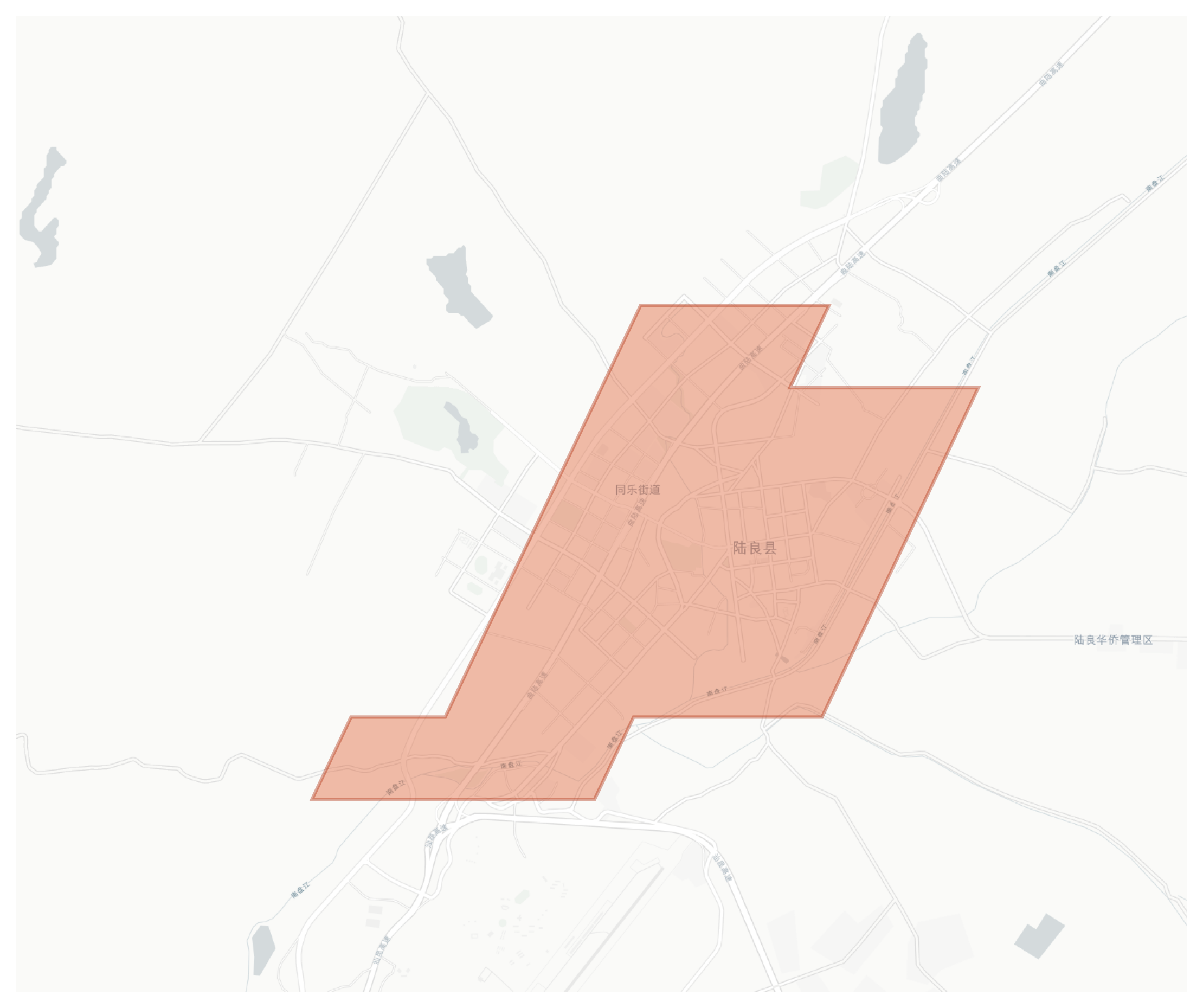 Luliang geographic map