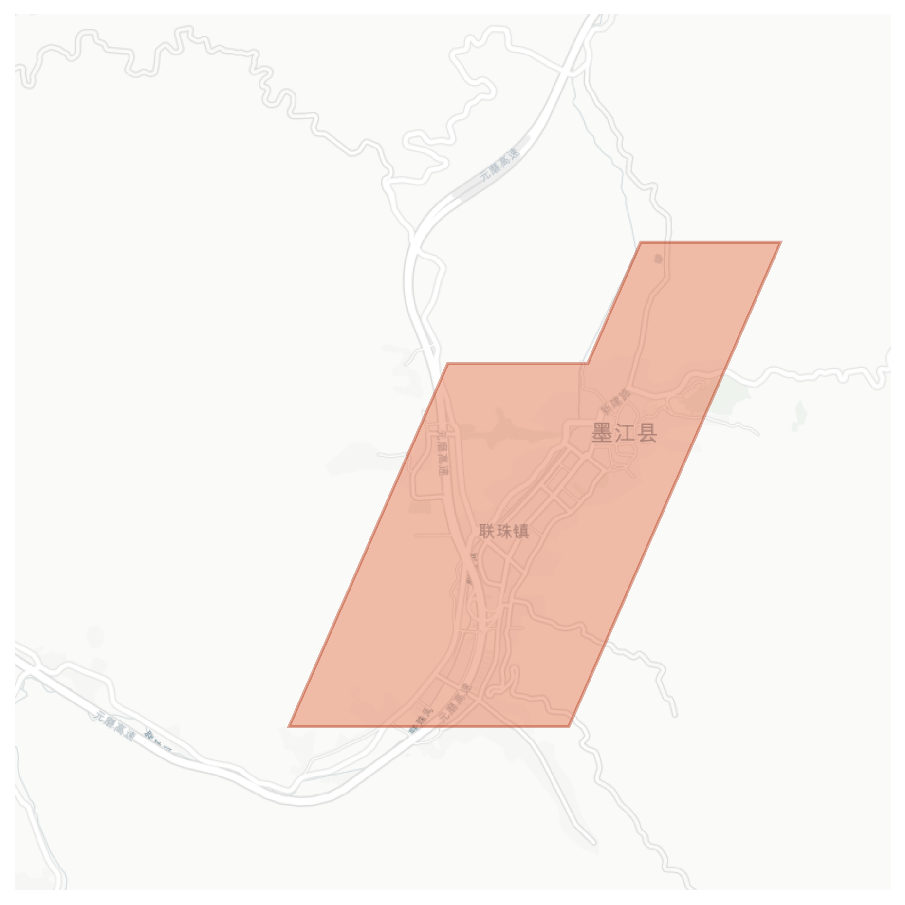 Mojiang Hani Autonomous County geographic map