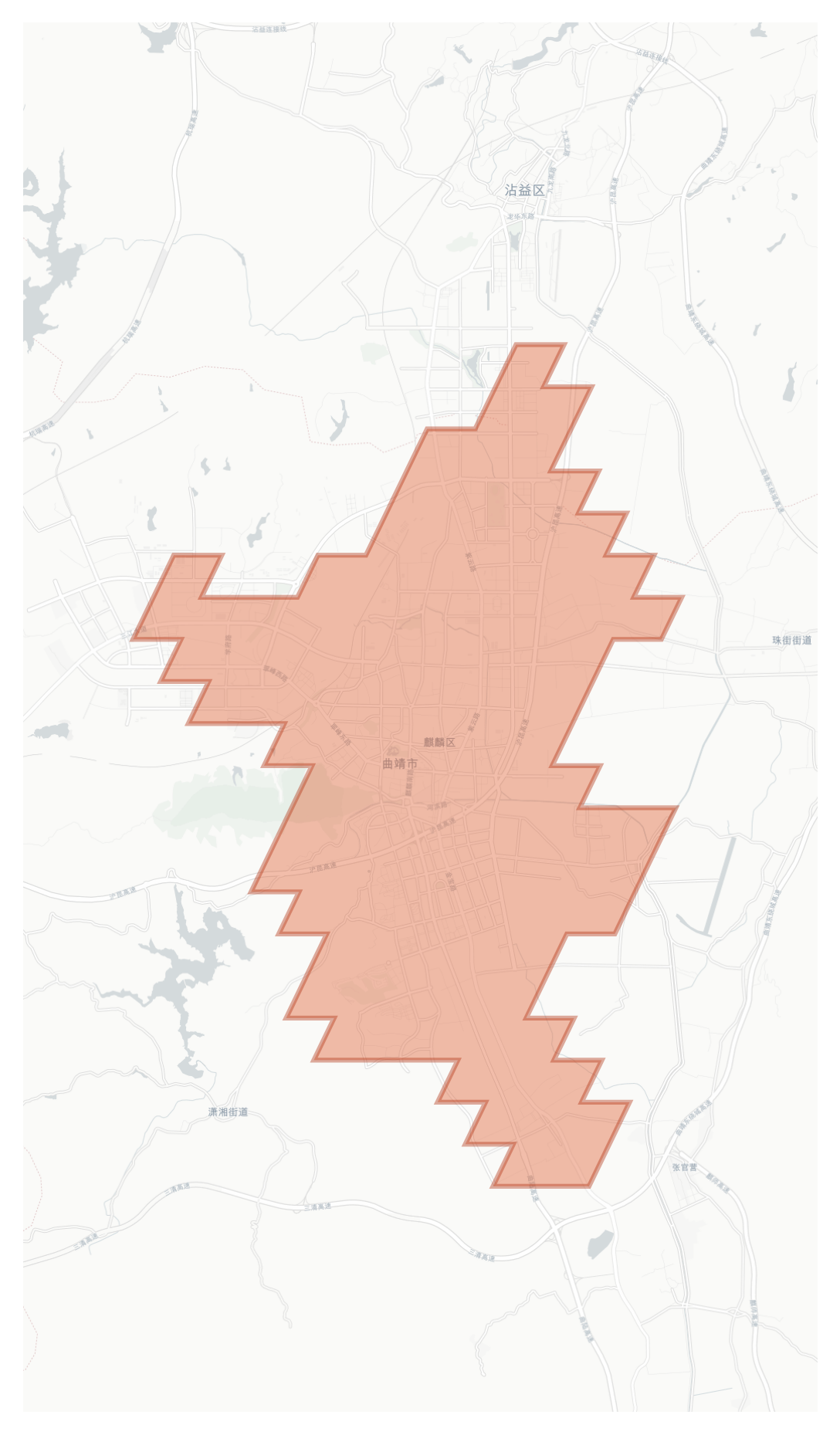 Qujing geographic map