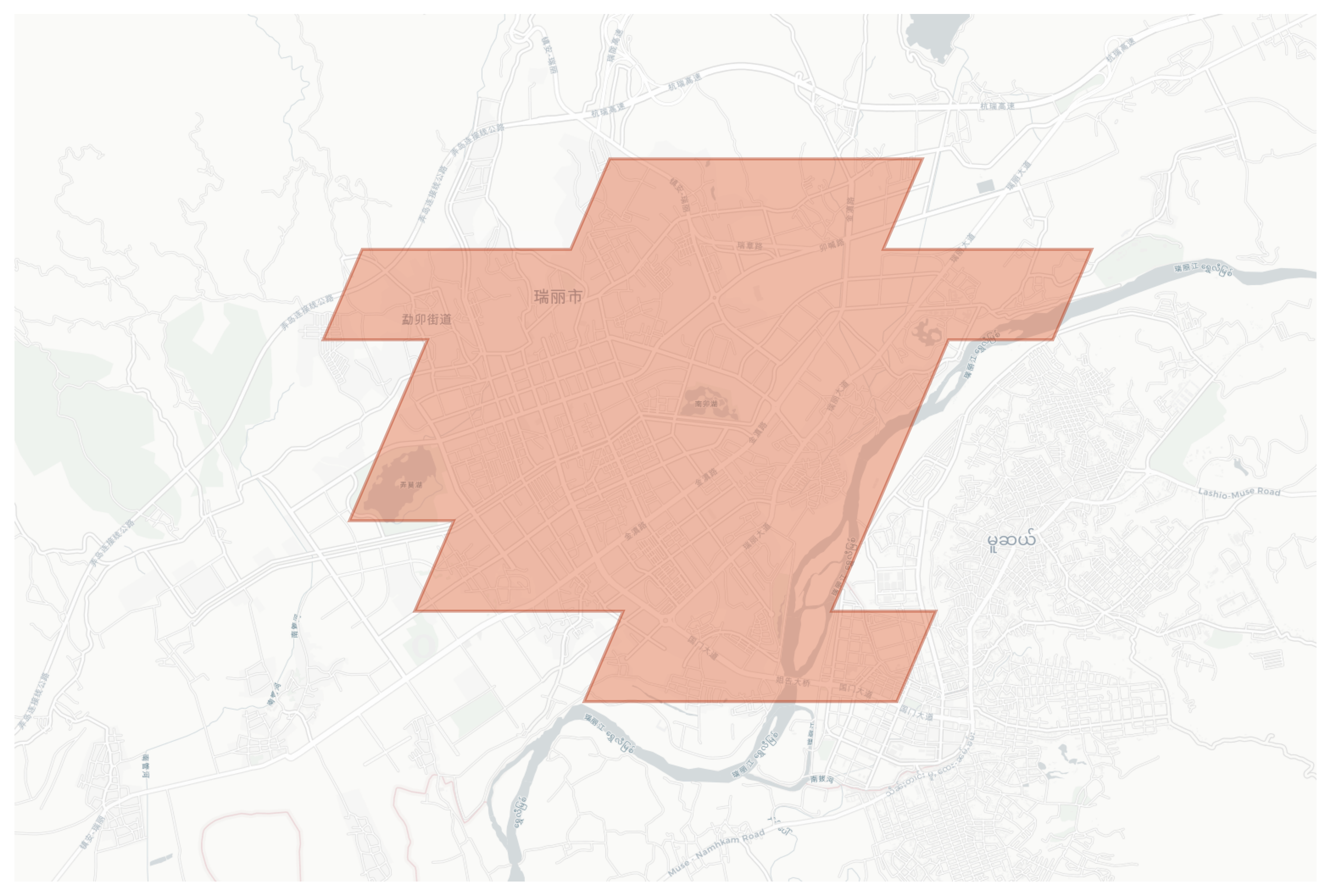 Ruili geographic map