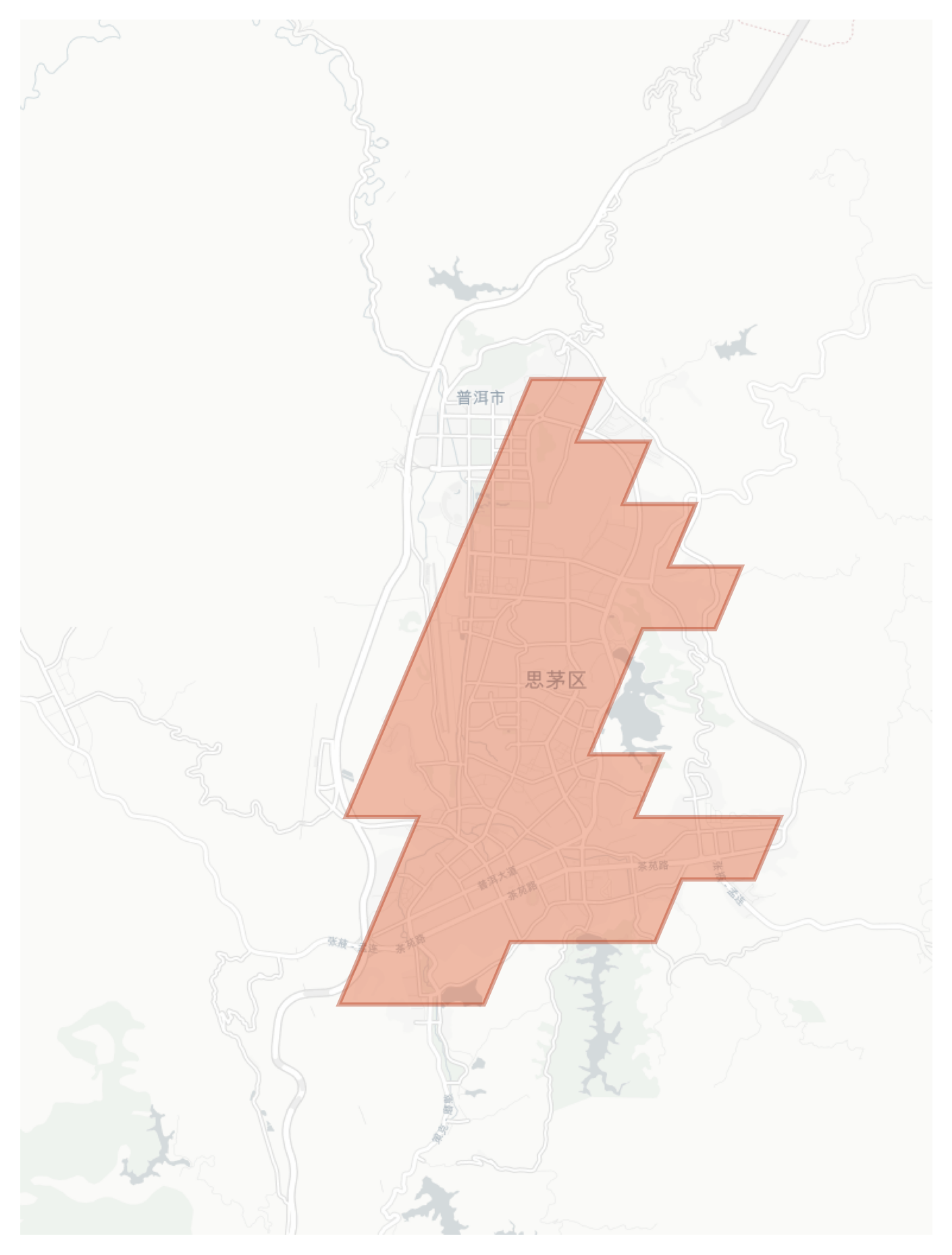 Simao geographic map