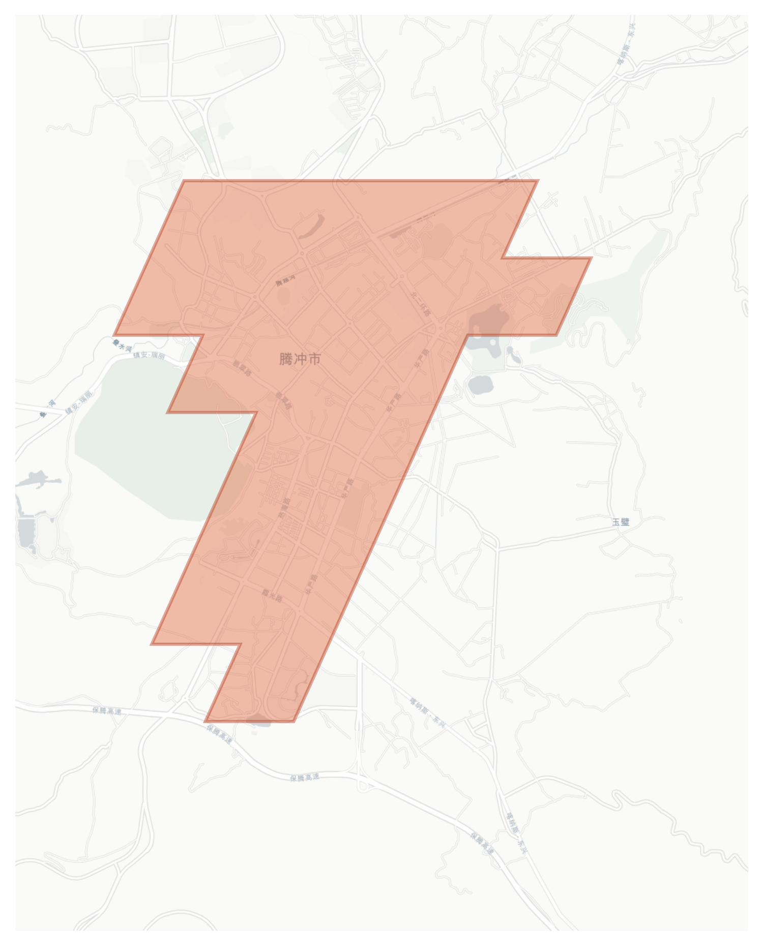 Tengchong geographic map