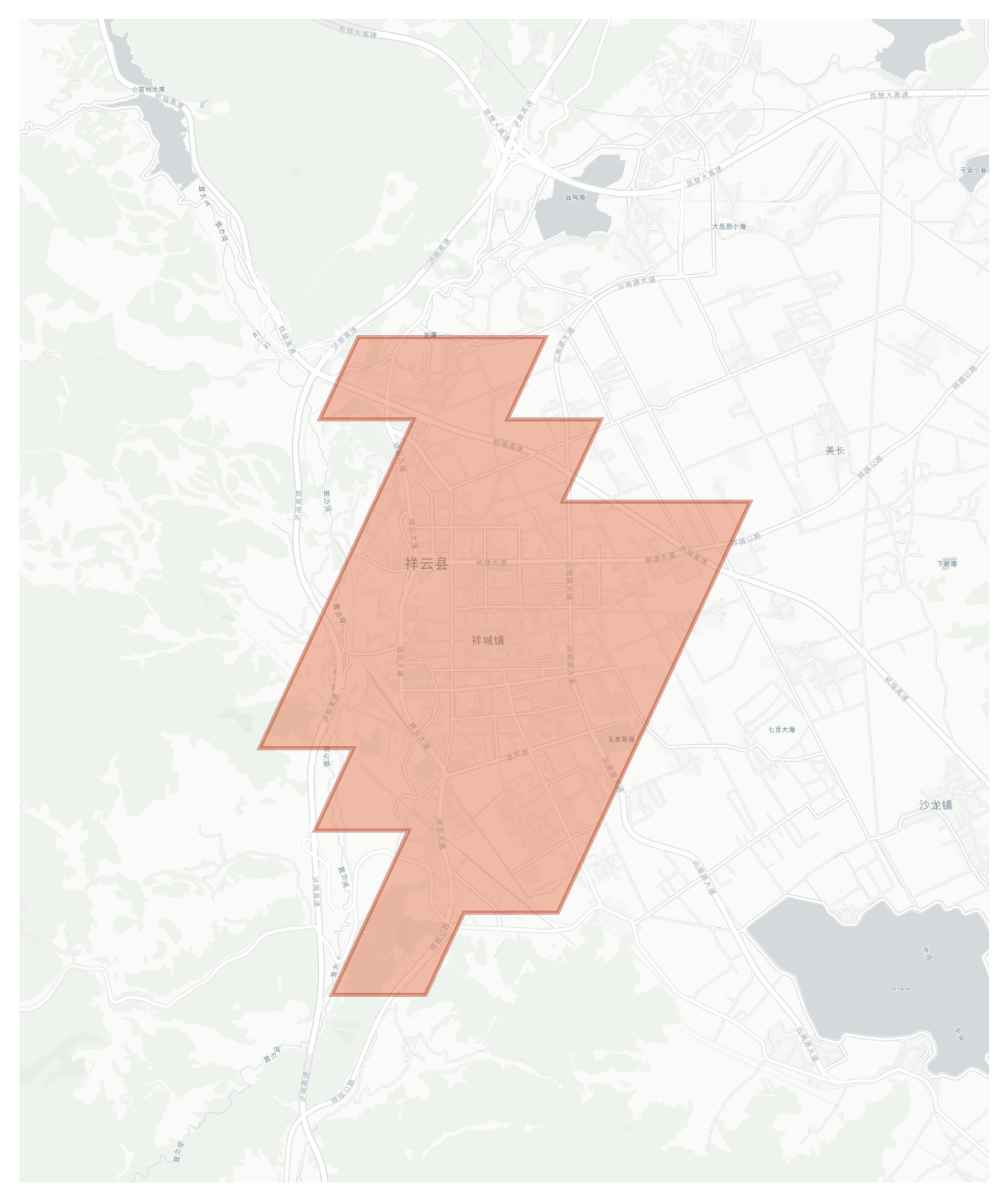 Xiangyun geographic map