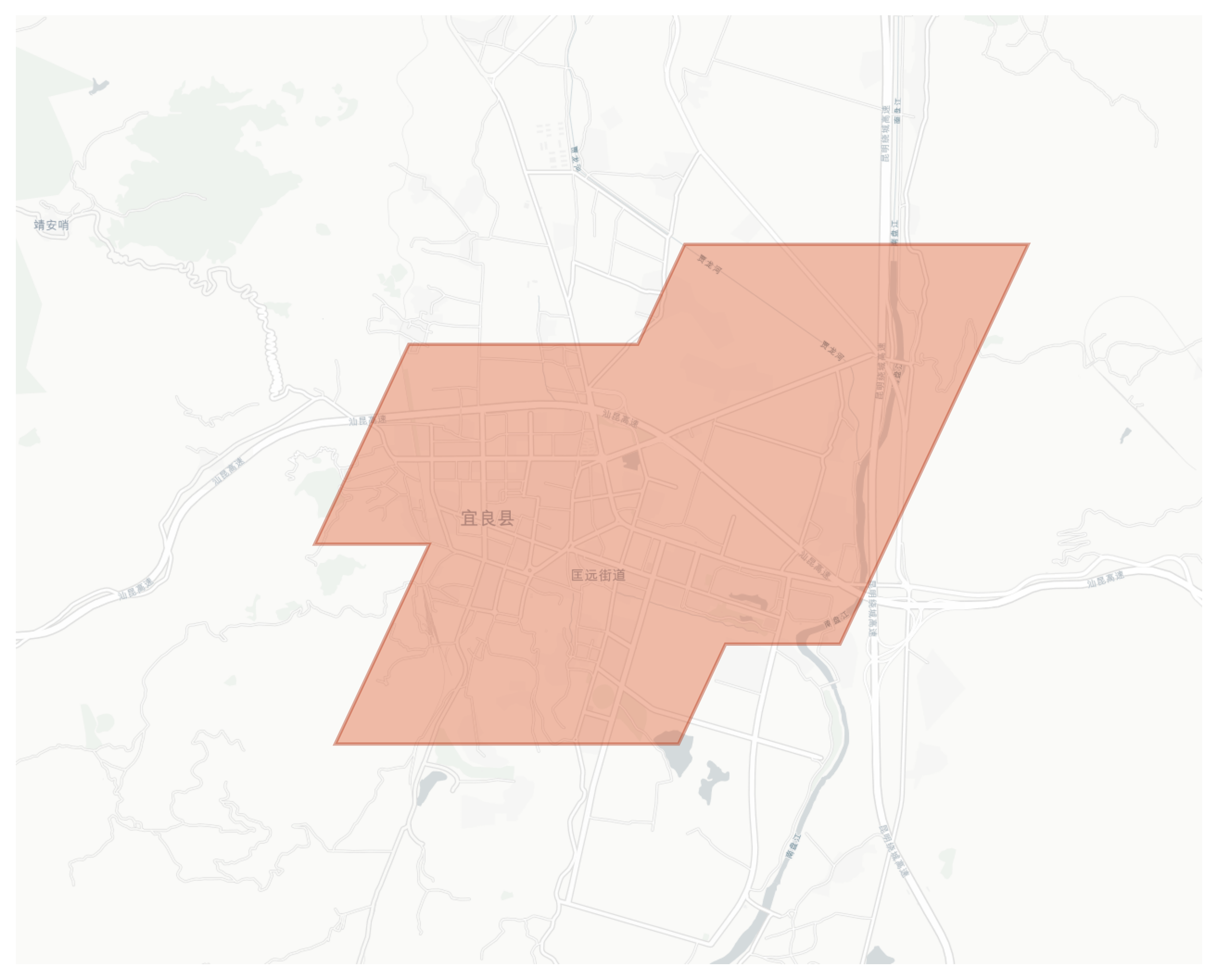 Yiliang geographic map