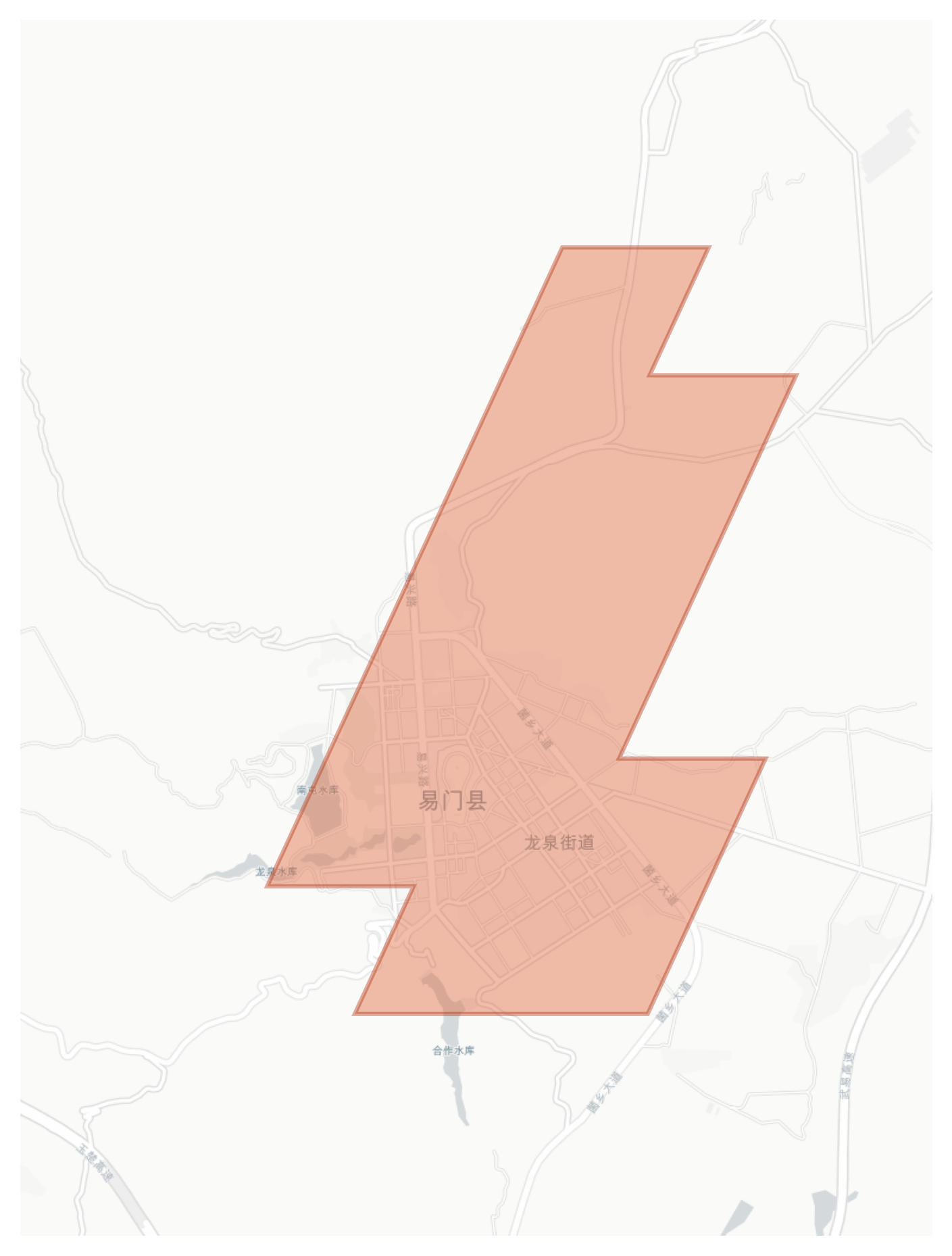 Yimen geographic map