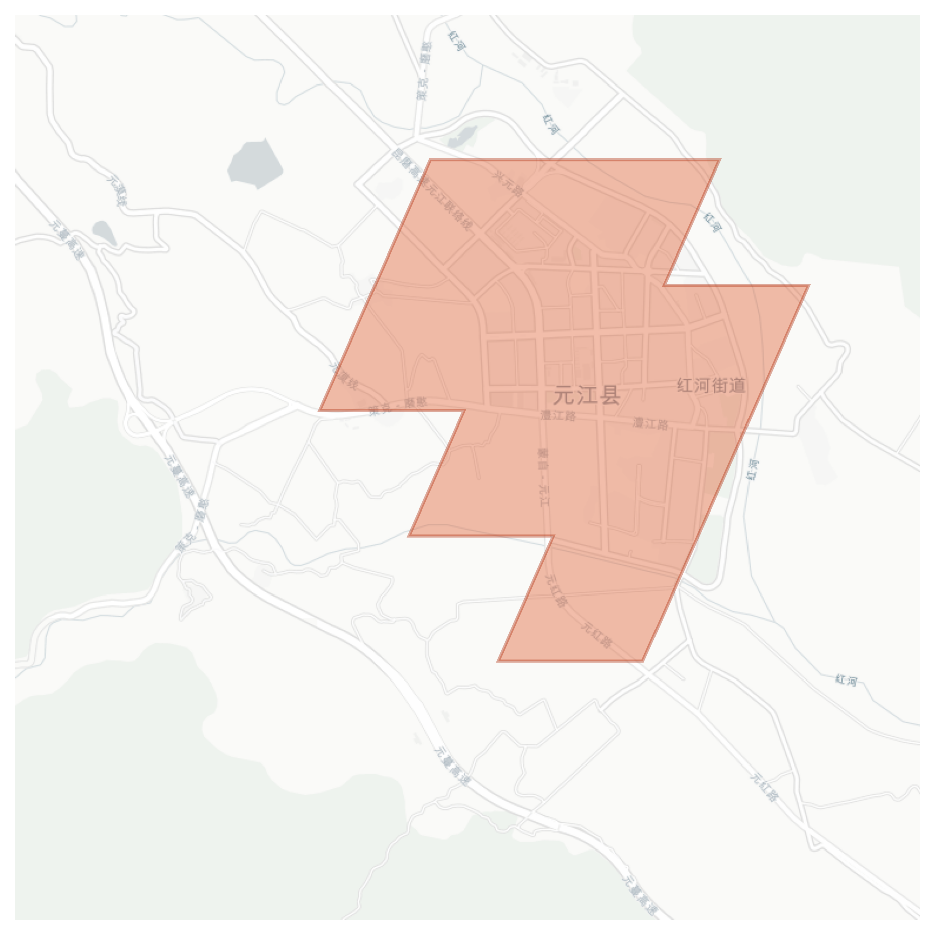 Yuanjiang geographic map