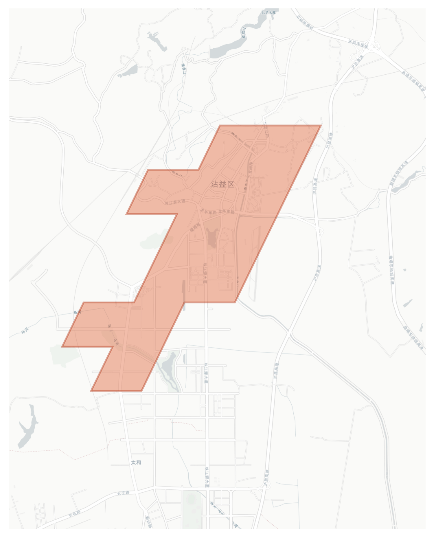 Zhanyi geographic map