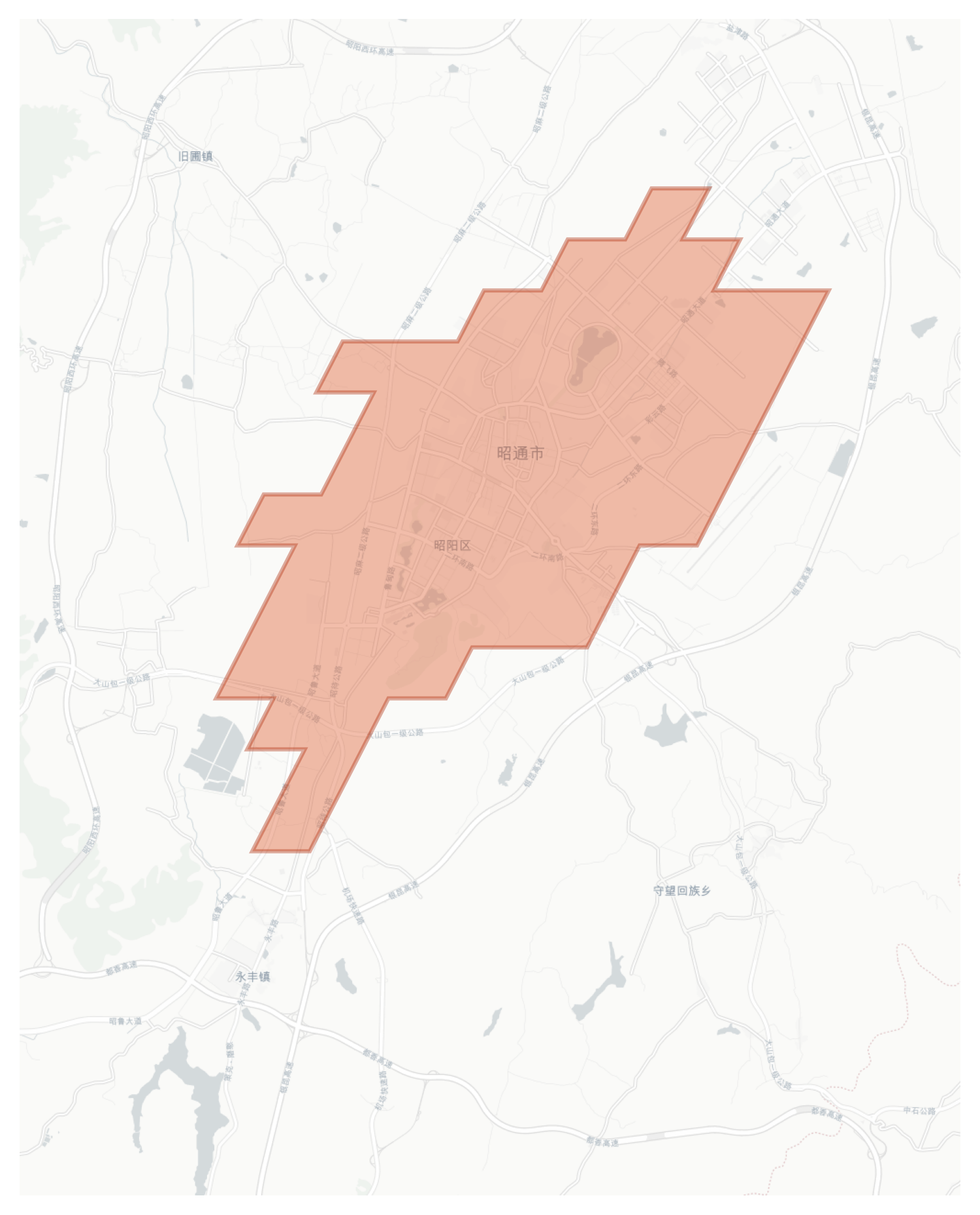 Zhaotong geographic map