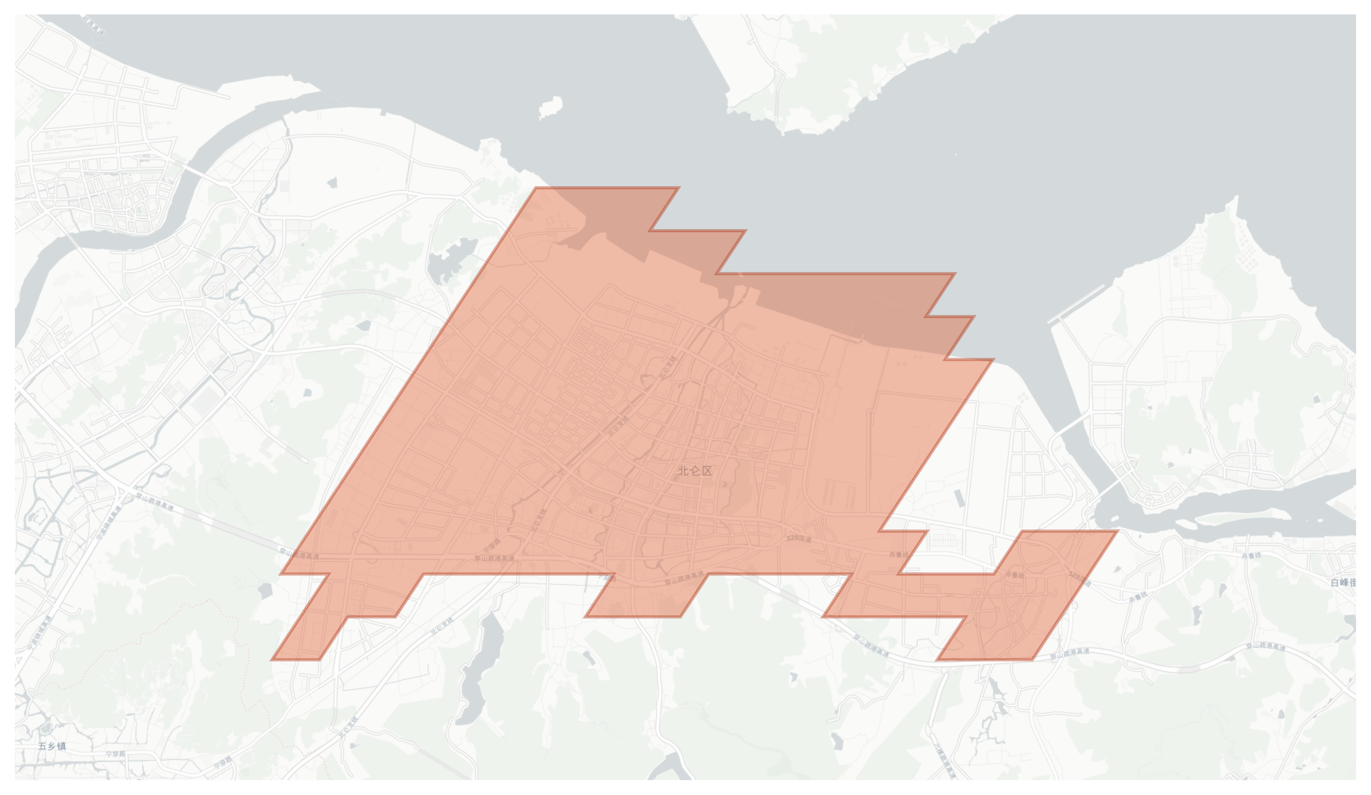 Beilun District geographic map
