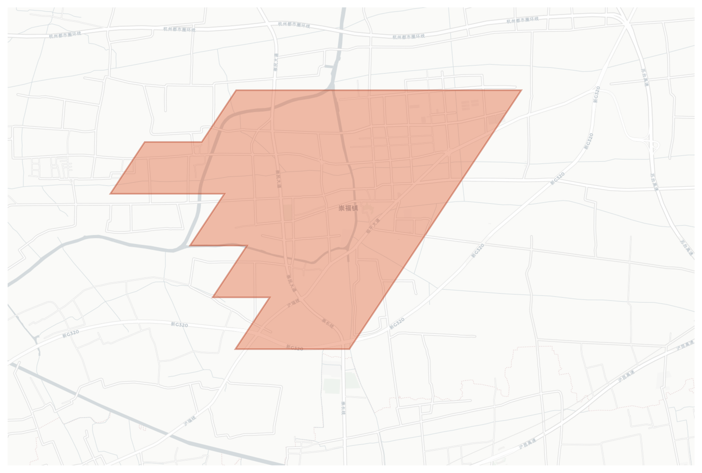 Chongfu geographic map