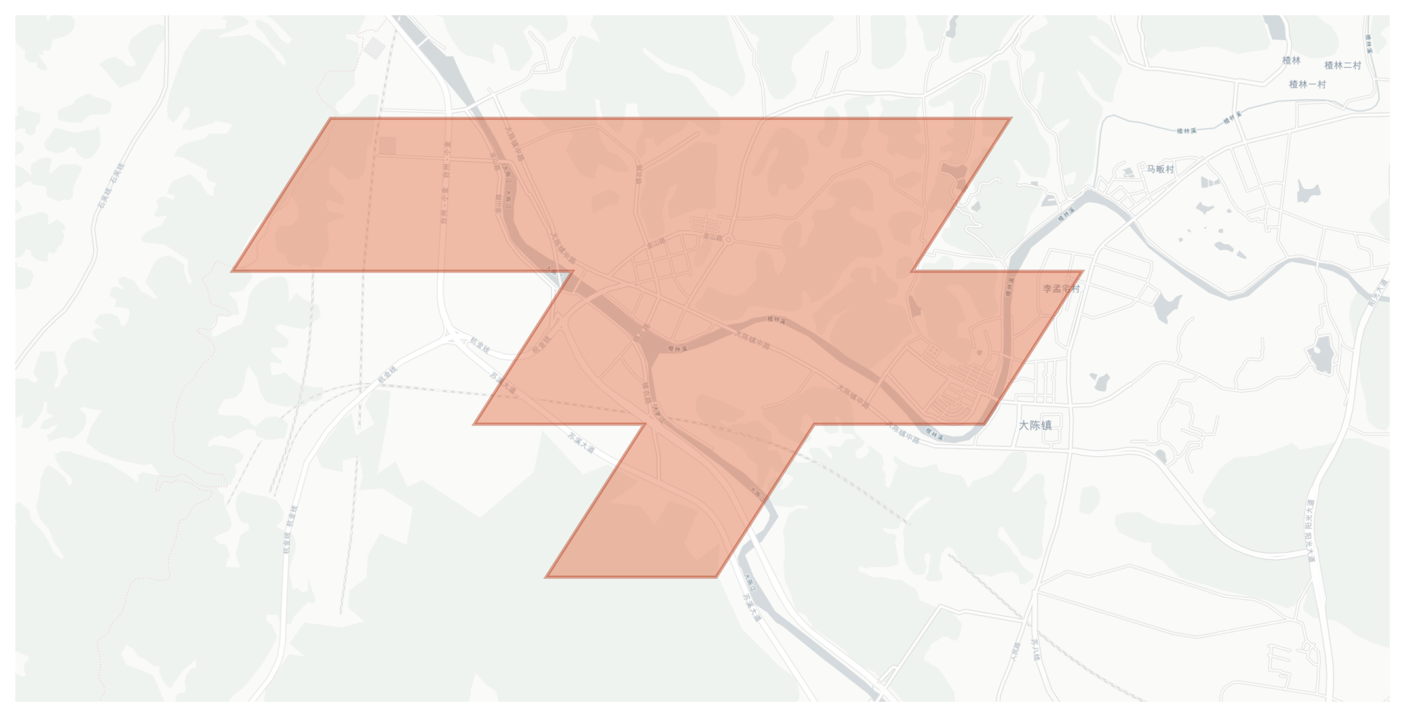Dachen town geographic map