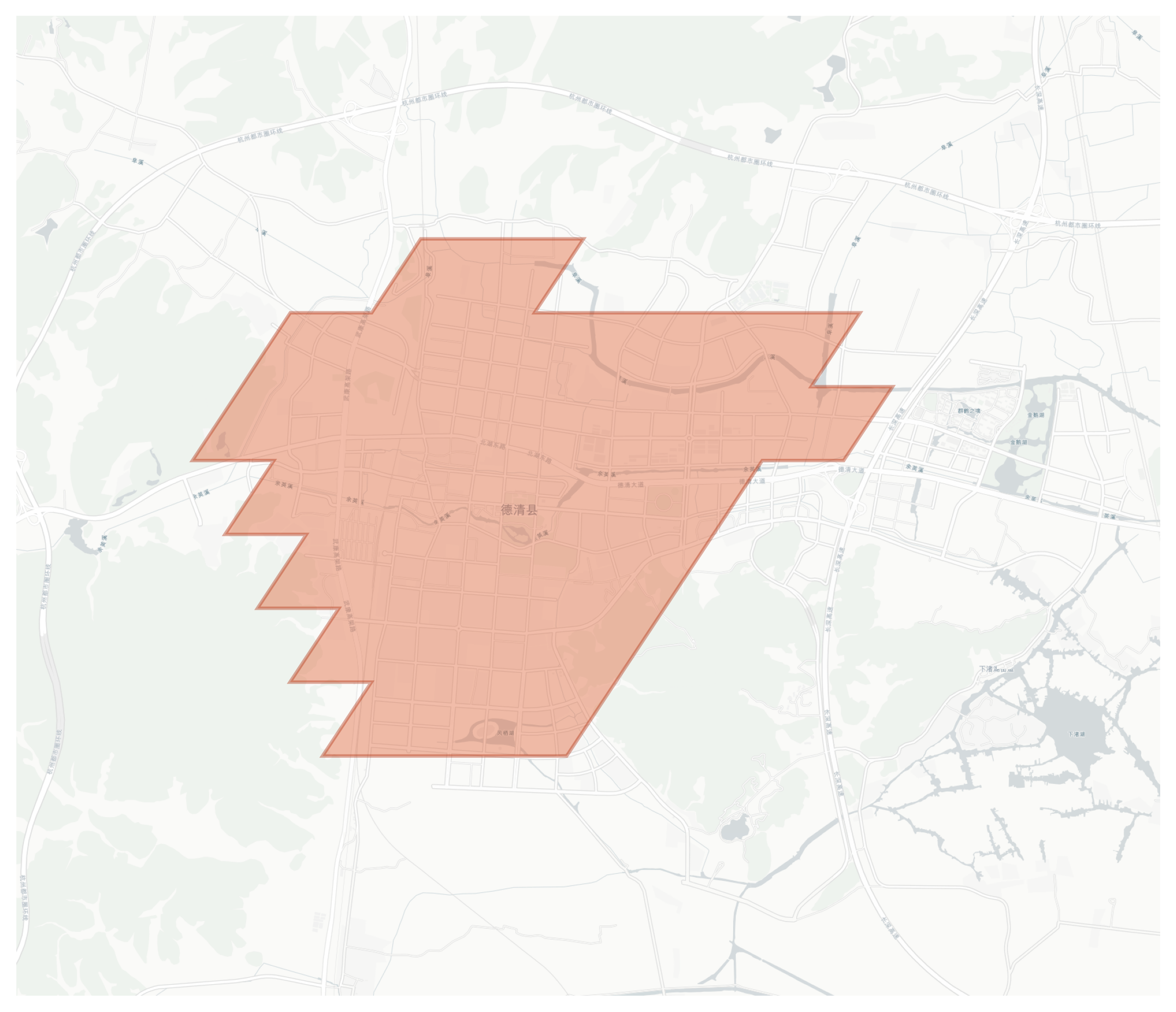 Deqing geographic map