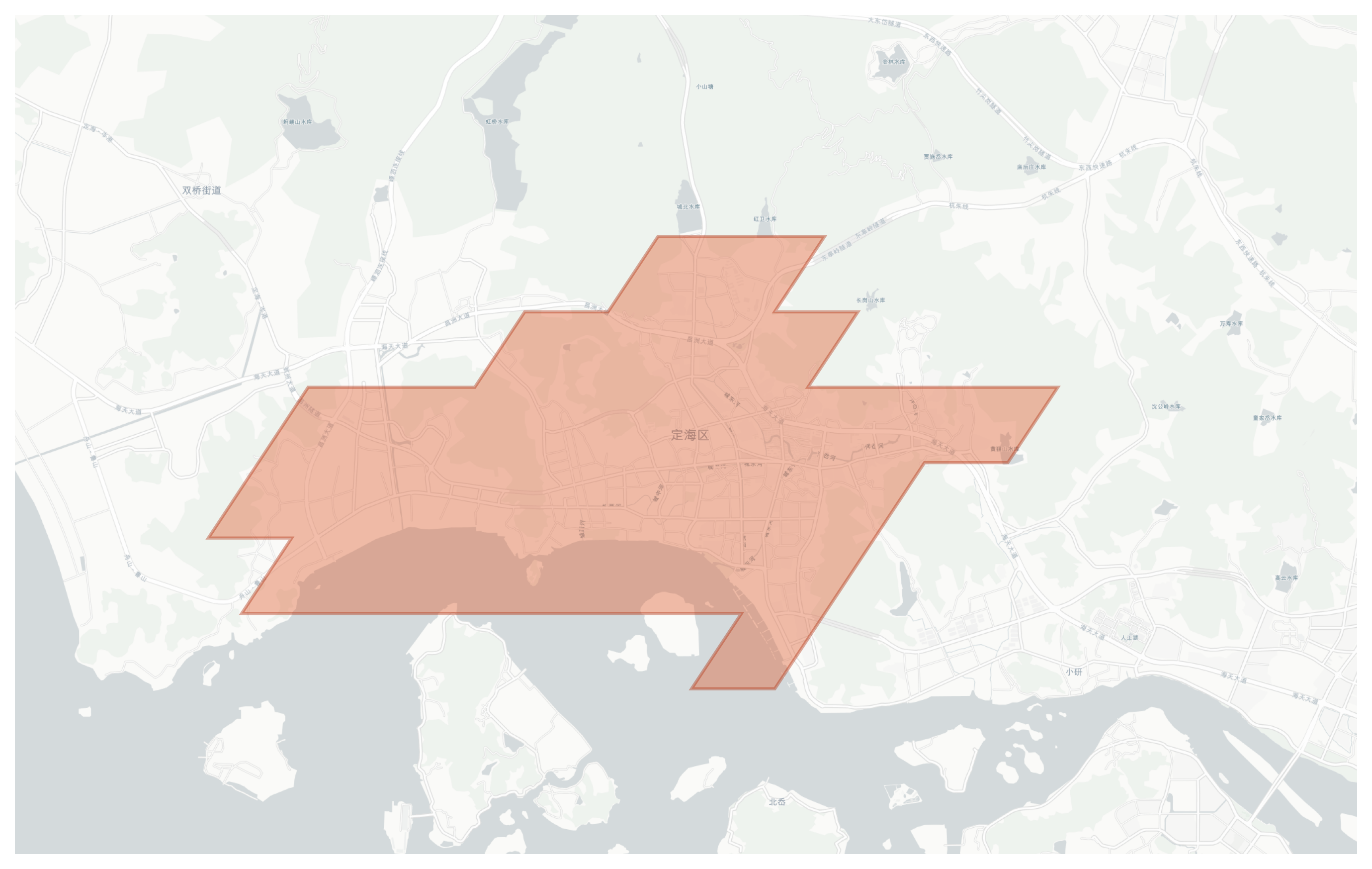 Dinghai District geographic map
