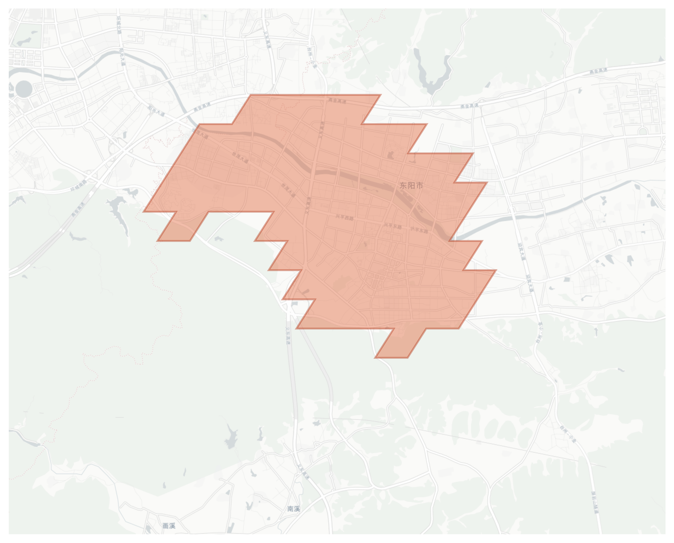 Dongyang geographic map