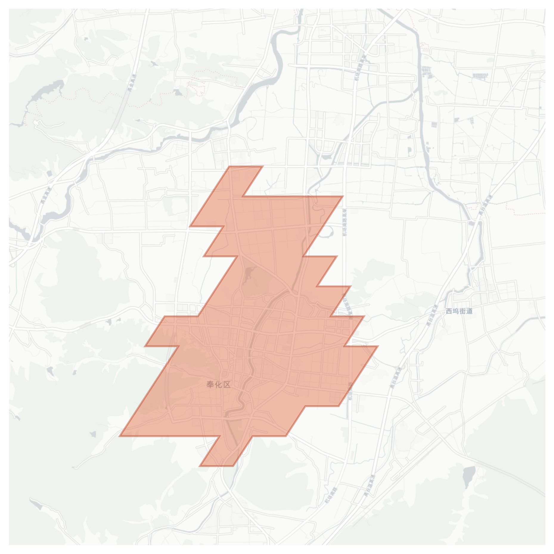Fenghua District geographic map