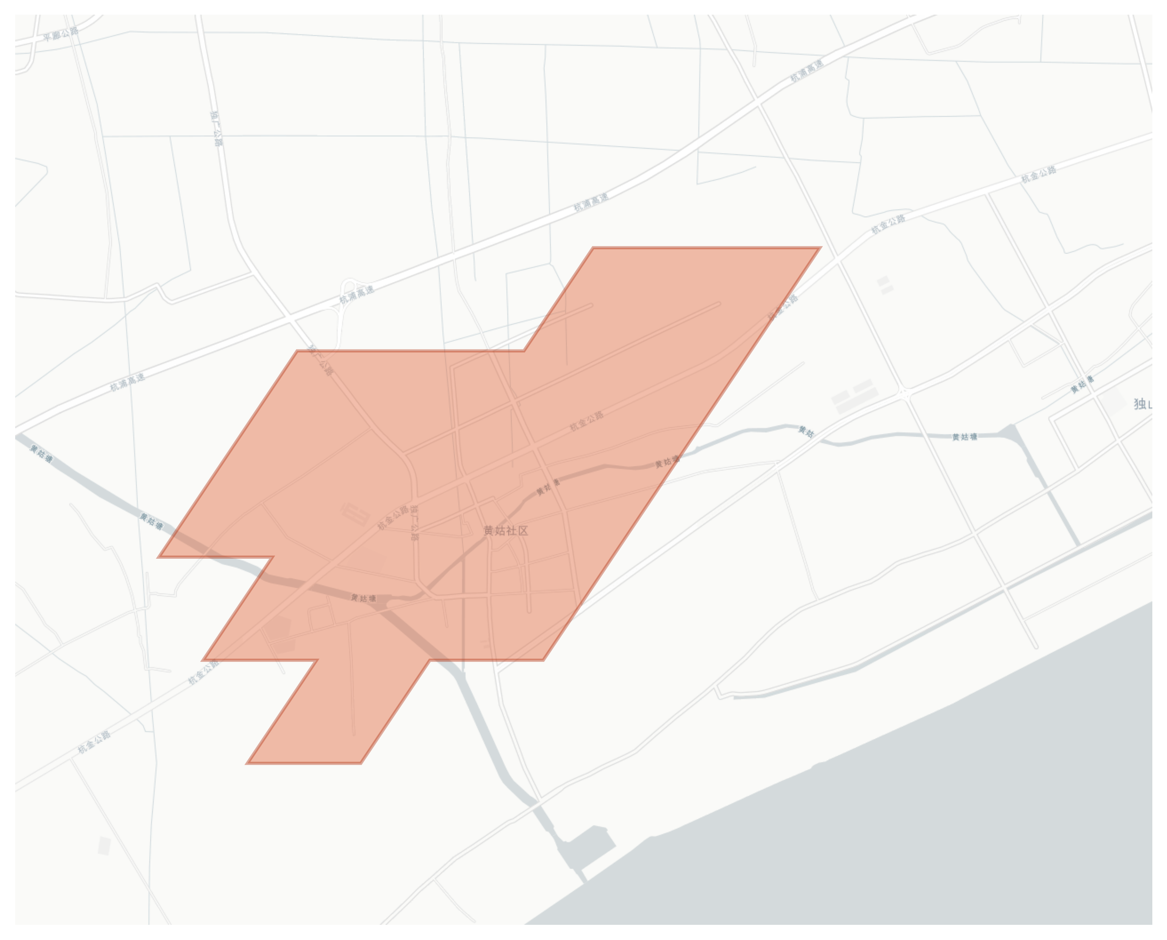 黄姑社区 geographic map