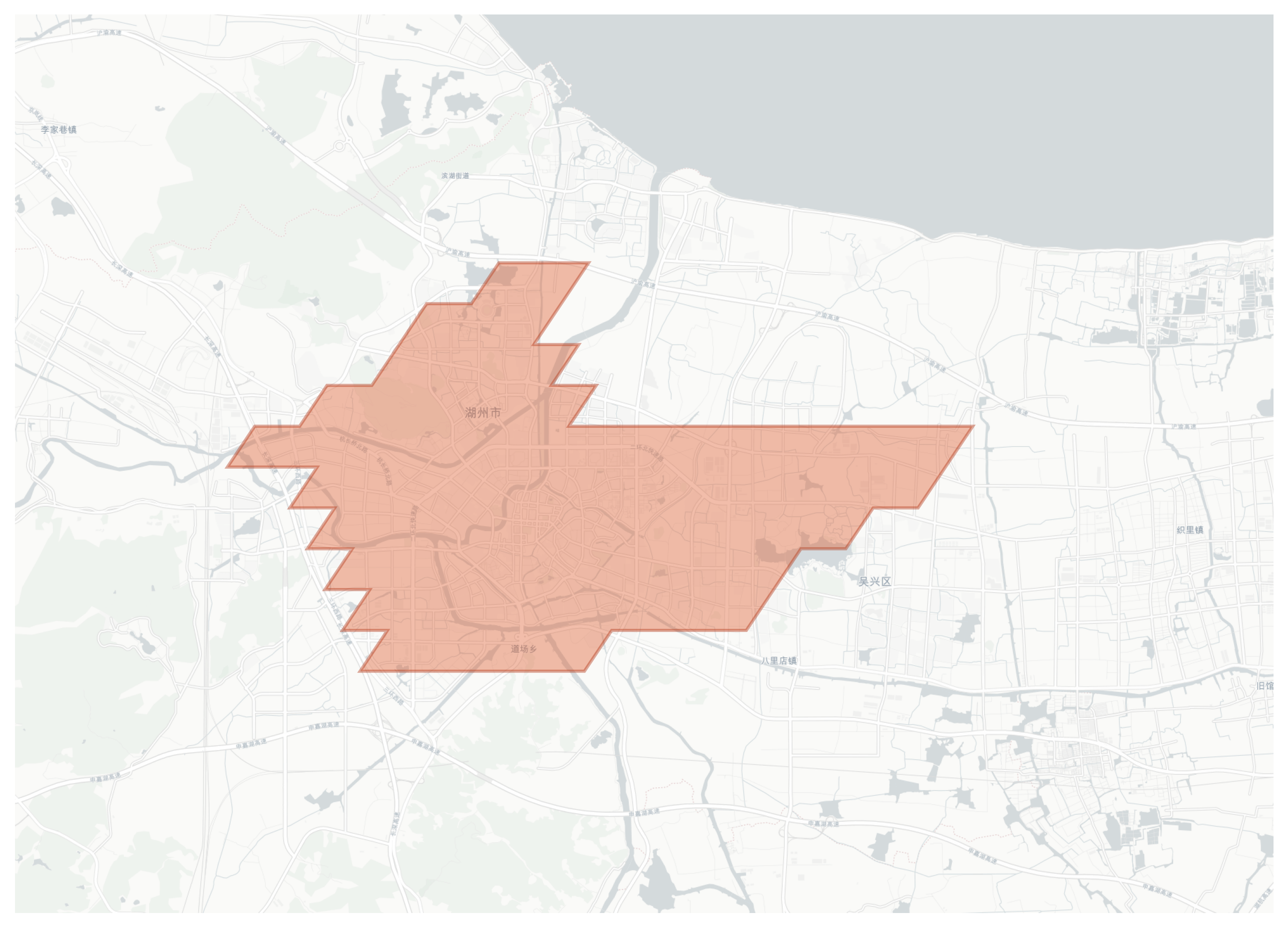 Huzhou geographic map