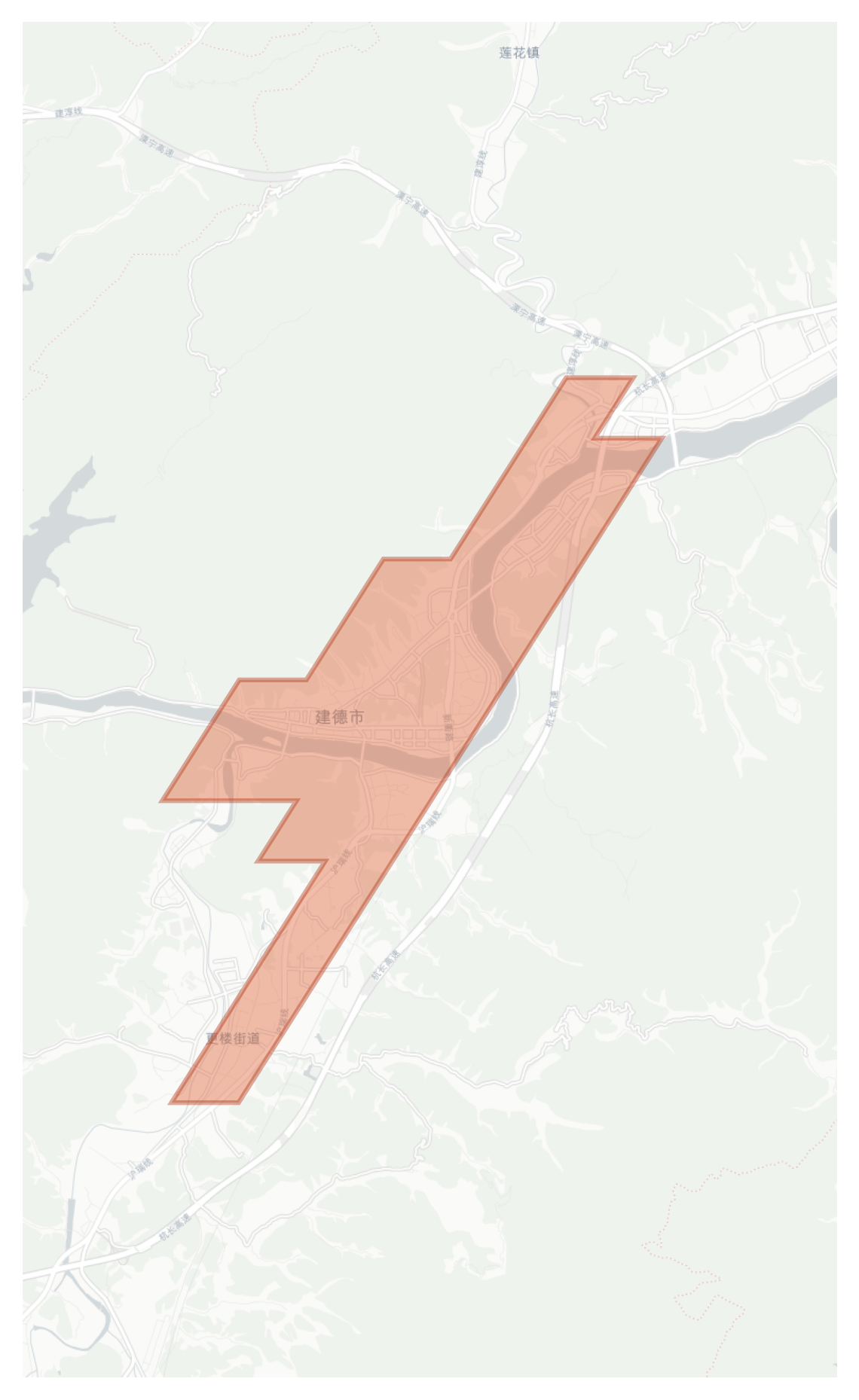 Jiande geographic map