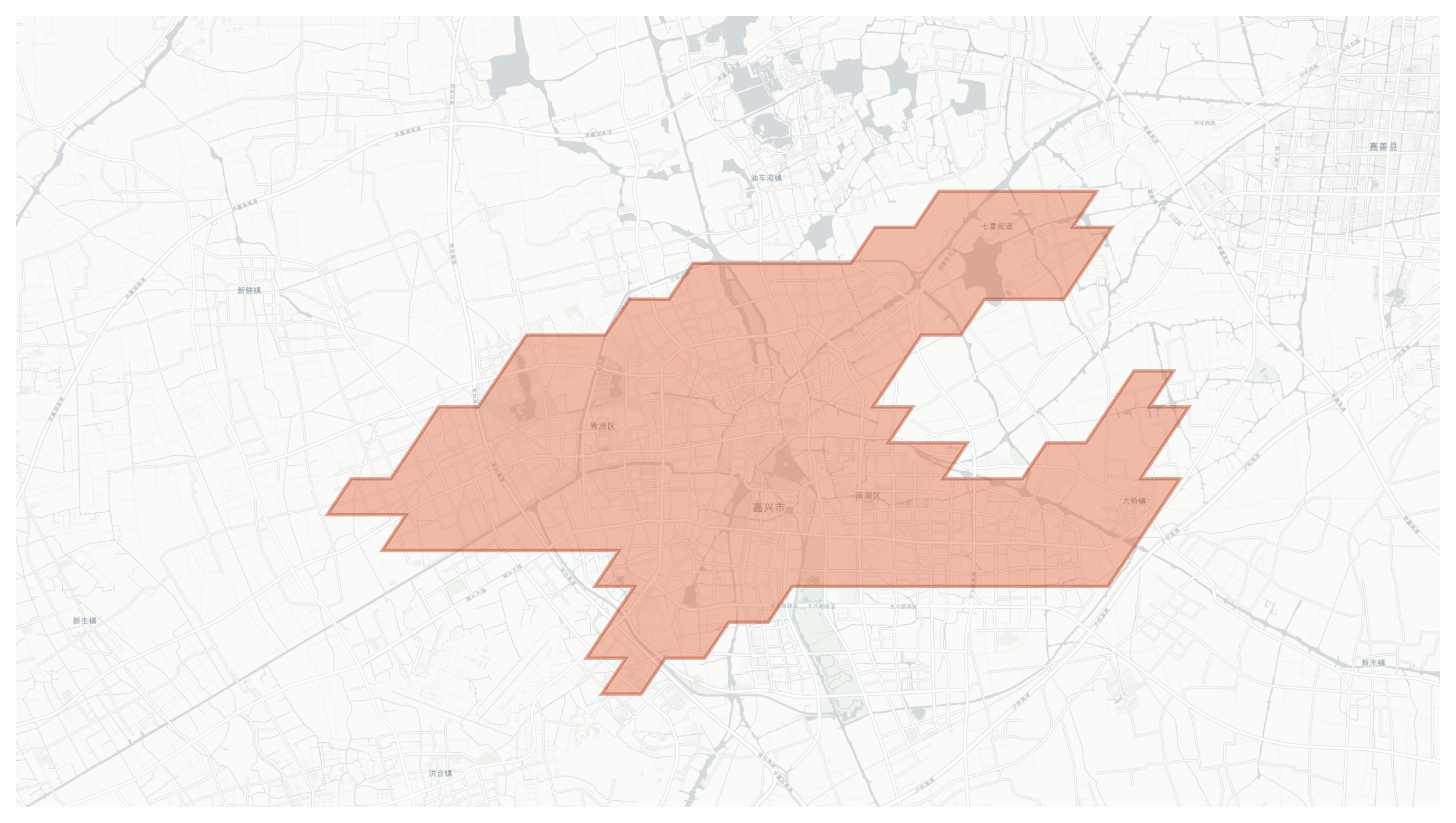 Jiaxing geographic map