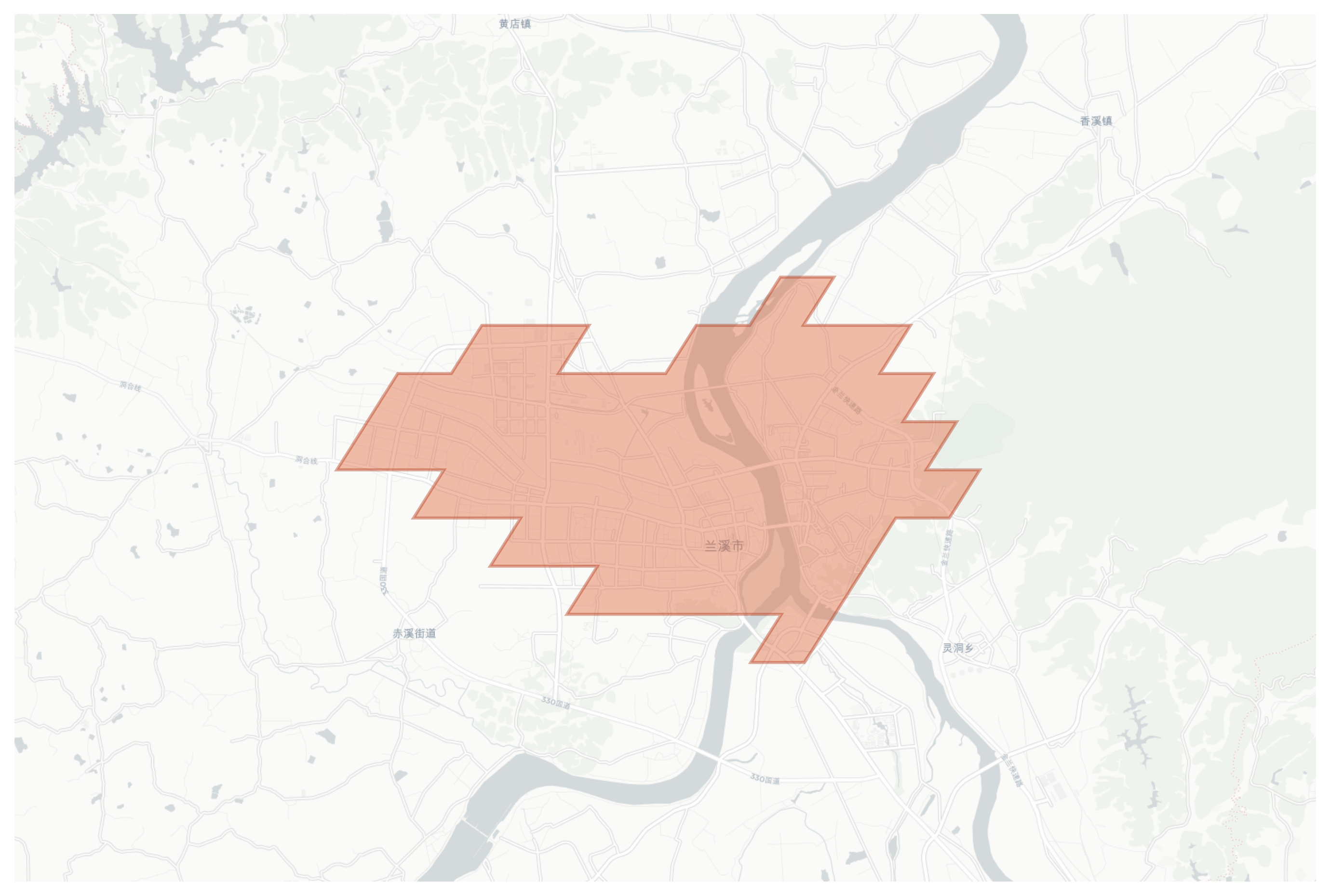 Lanxi geographic map