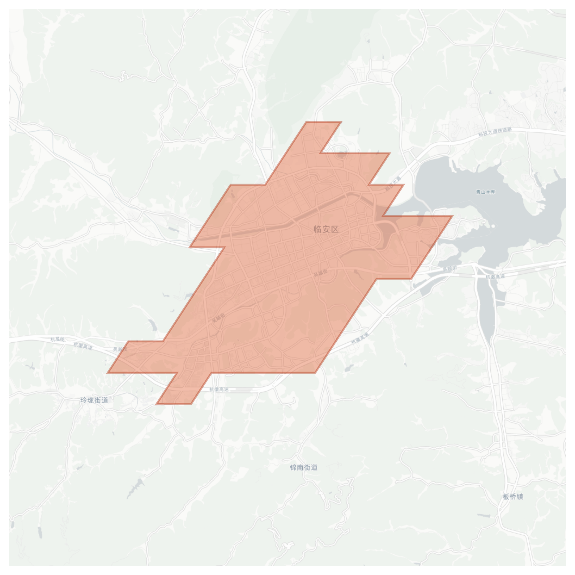 Lin'an District geographic map