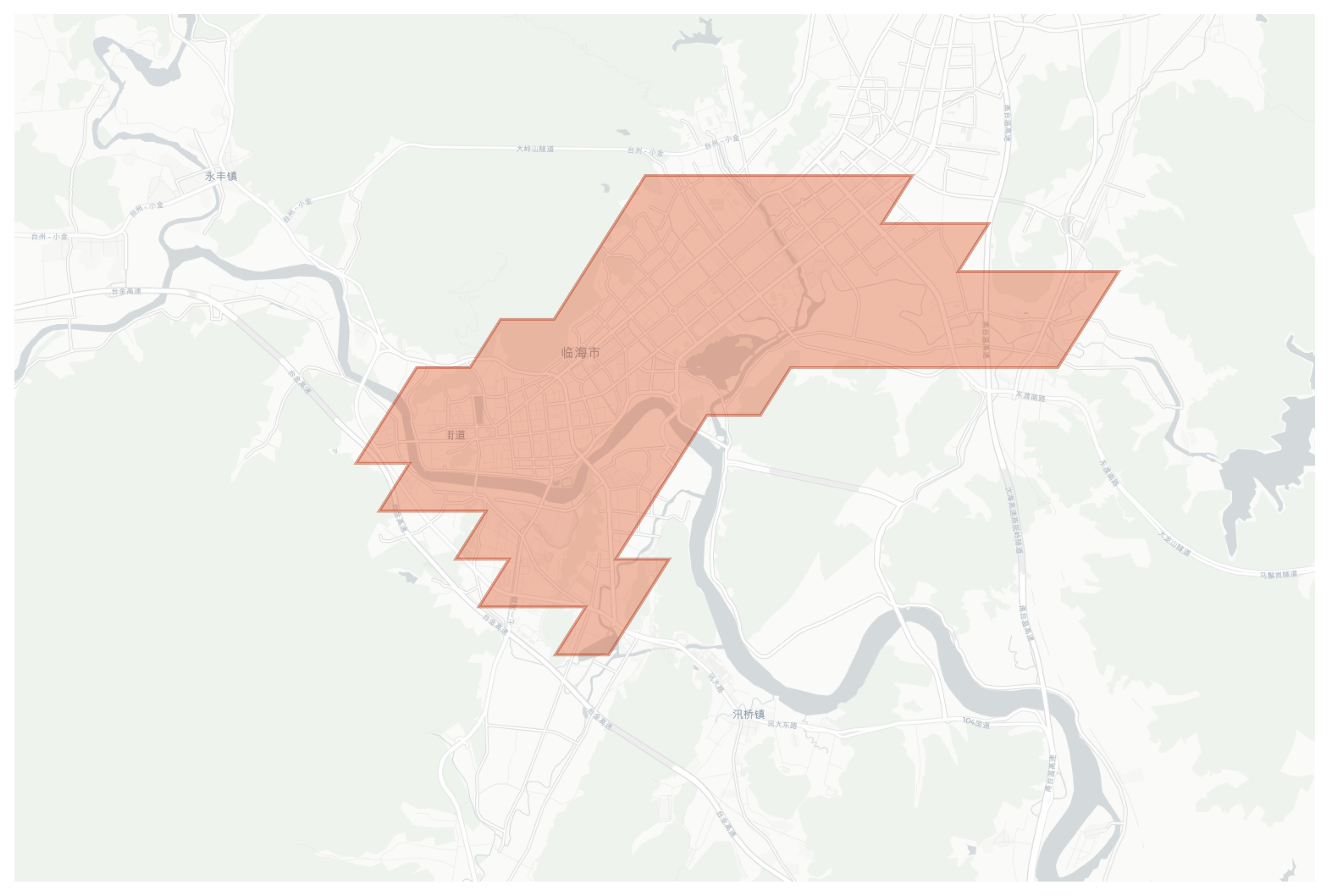 Linhai geographic map
