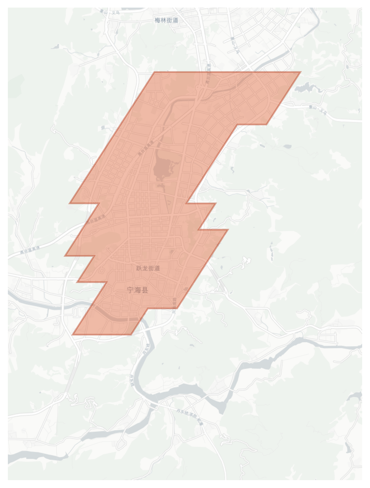 Ninghai County geographic map